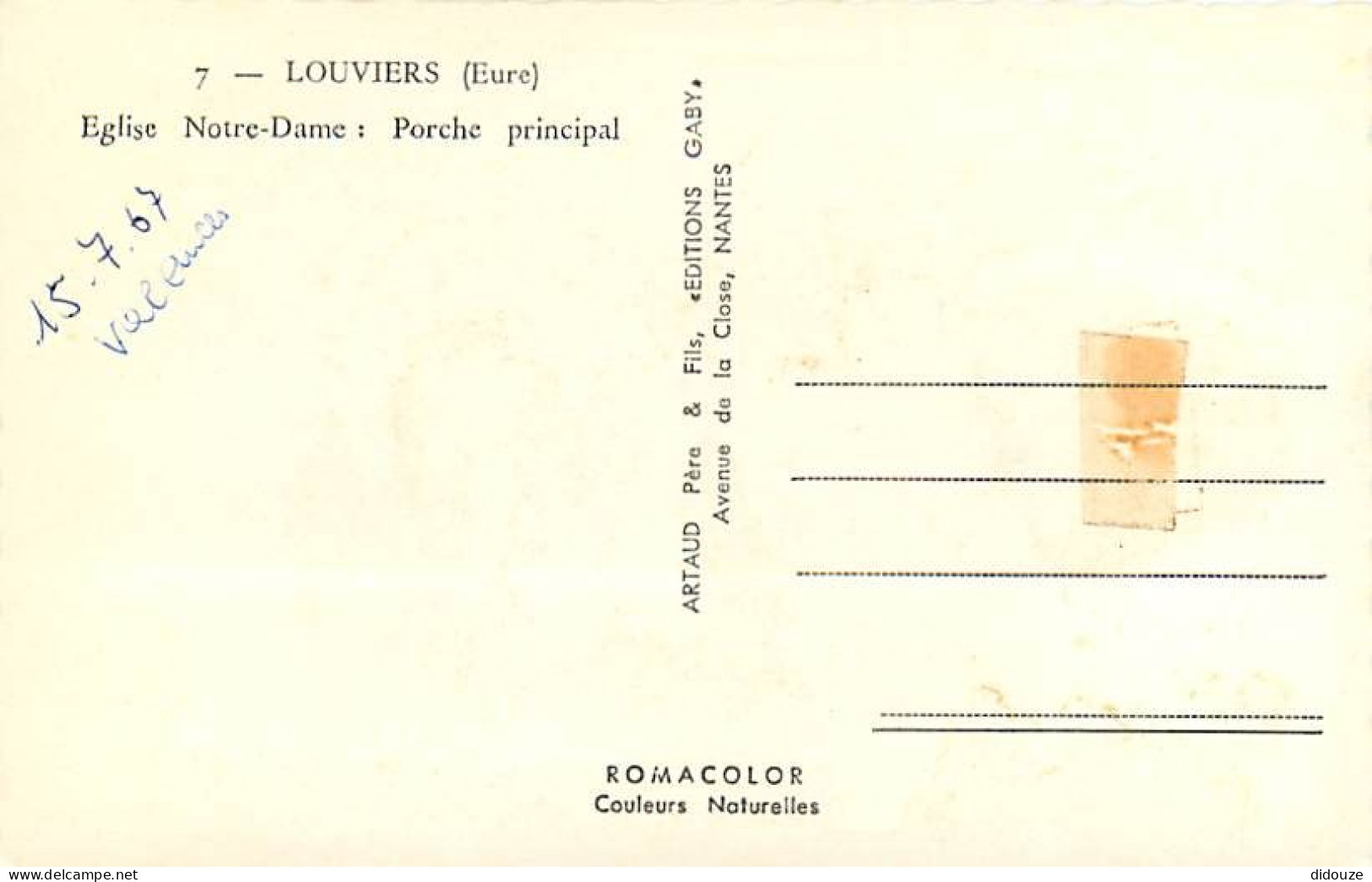 27 - Louviers - Eglise Notre Dame - Carte Dentelée - CPSM Format CPA - Voir Scans Recto-Verso - Louviers