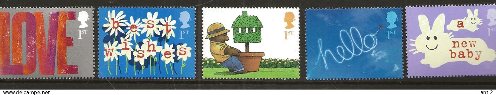 Great Britain  2002 Greeting Stamps Mi 1988-1992, MNH(**) - Ungebraucht