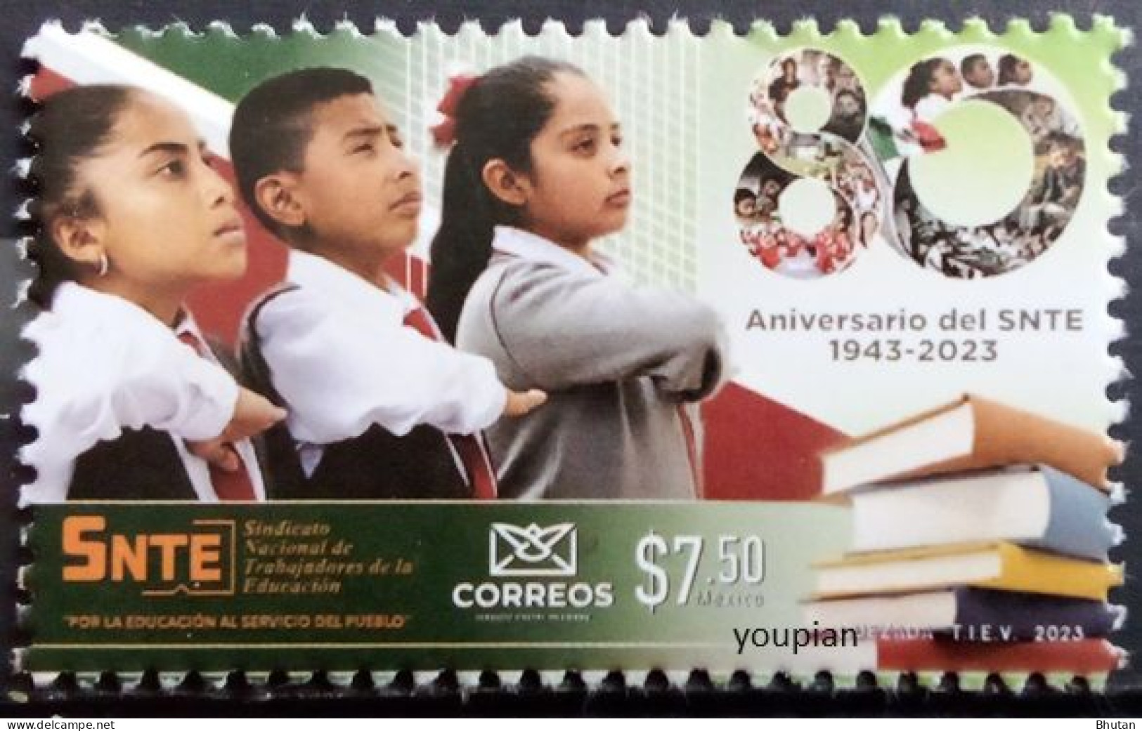 Mexico 2023, 80 Years SNTE, MNH Single Stamp - Mexique
