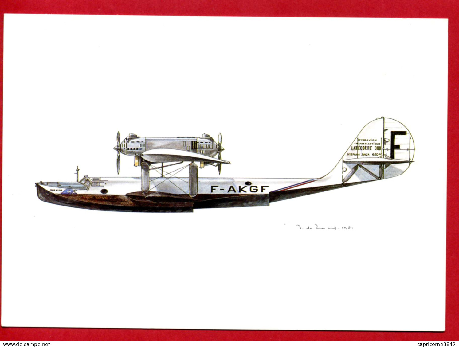 Carte Postale Du Musée De La Poste - Hydravion Transatlantique LATECOERE 300 - Moteur Hispano Suiza - CROIX DU SUD  - Airplanes