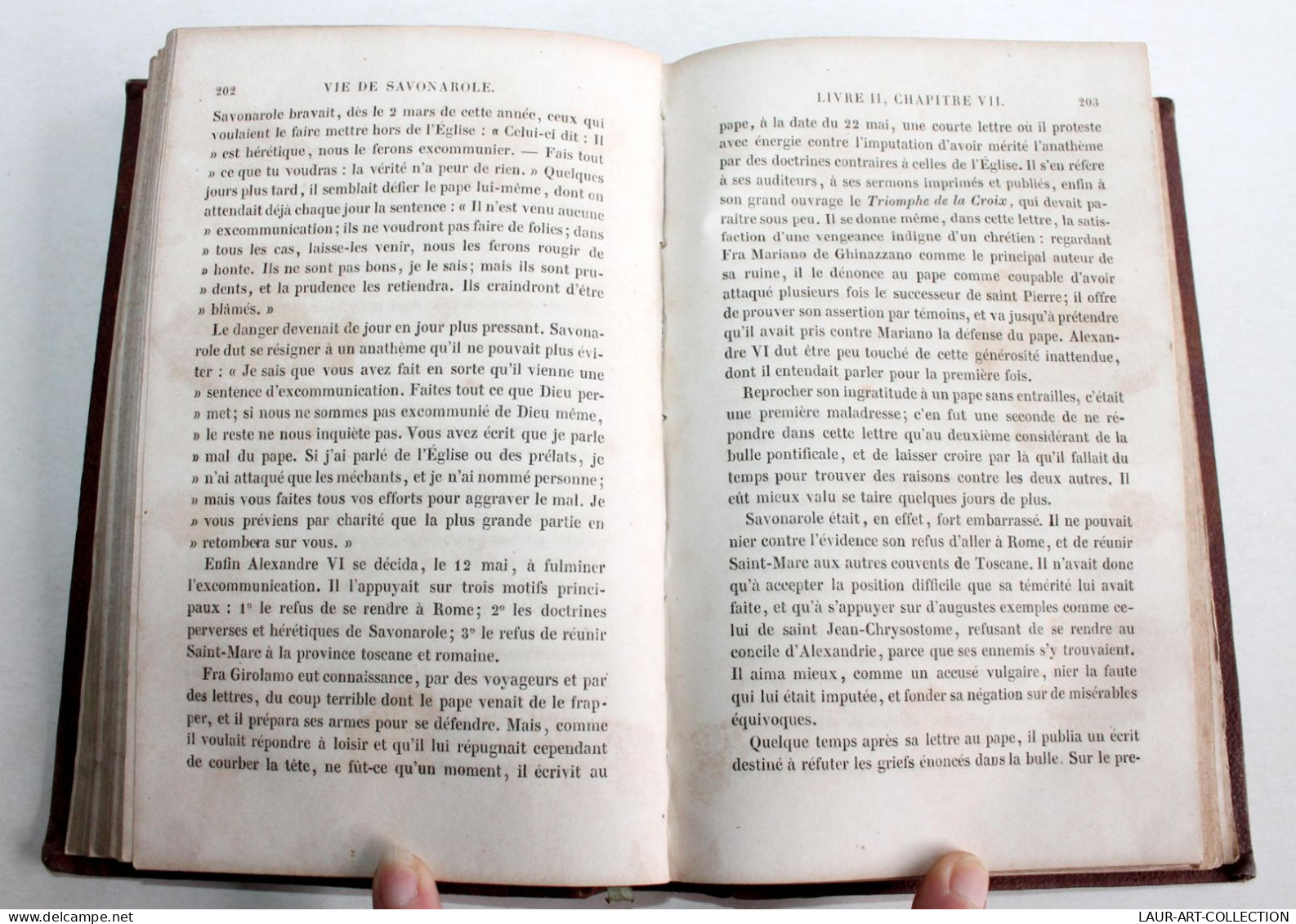RARE DÉDICACÉ! JEROME SAVONAROLE D'APRES LES DOCUMENTS ORIGINAUX De PERRENS 1856 / ANCIEN LIVRE XIXe SIECLE (2603.6) - Autographed