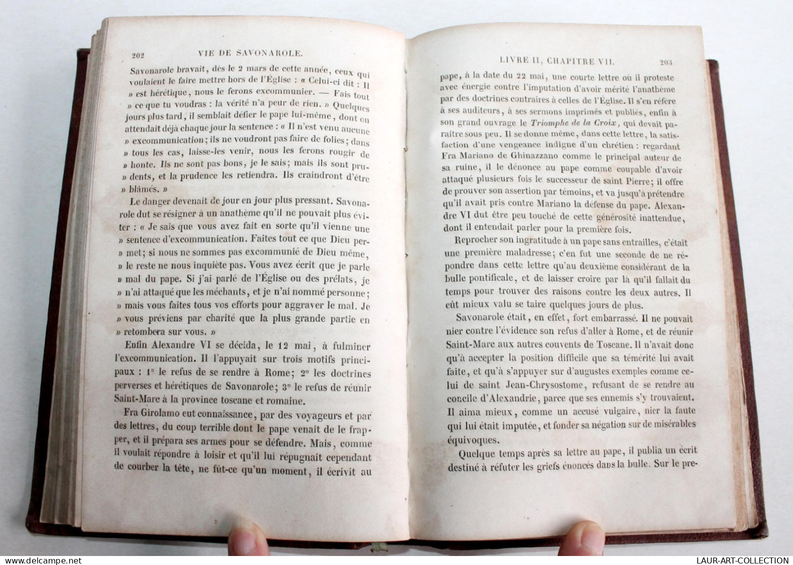 RARE DÉDICACÉ! JEROME SAVONAROLE D'APRES LES DOCUMENTS ORIGINAUX De PERRENS 1856 / ANCIEN LIVRE XIXe SIECLE (2603.6) - Gesigneerde Boeken