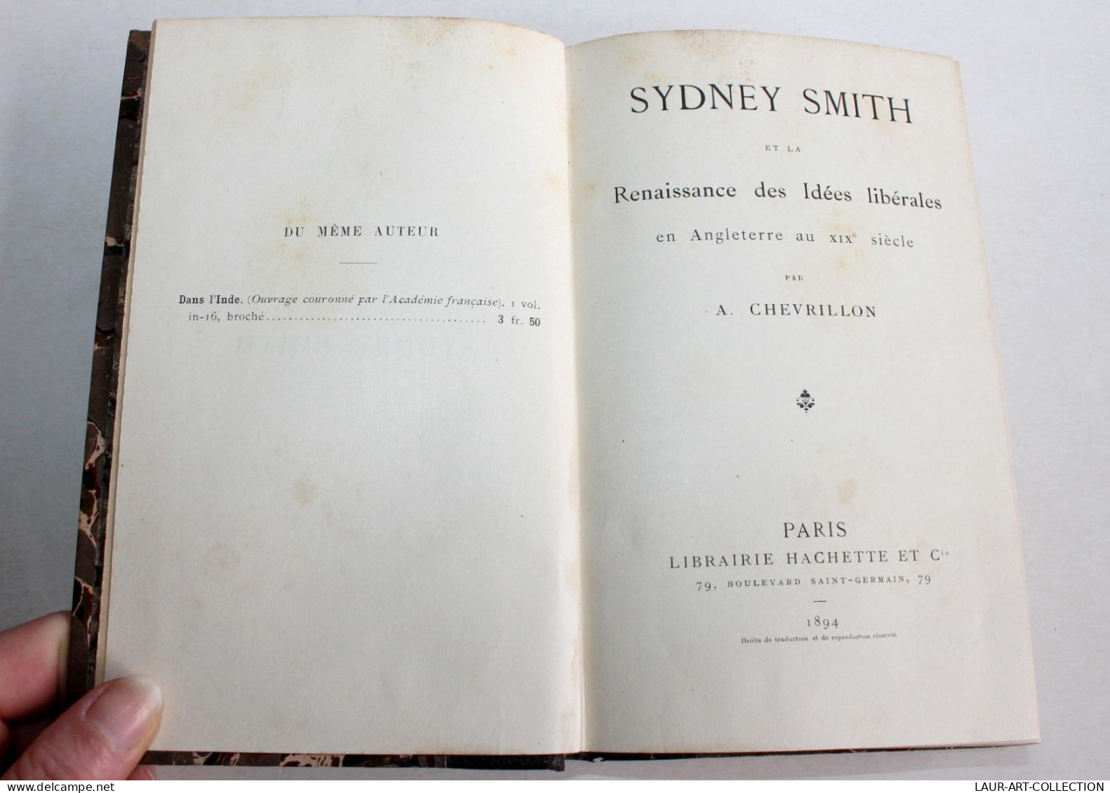 EO DÉDICACÉ! SYDNEY SMITH ET RENAISSANCE DES IDEES LIBERALES EN ANGLETERRE 1894 / ANCIEN LIVRE XIXe SIECLE (2603.7) - Autographed