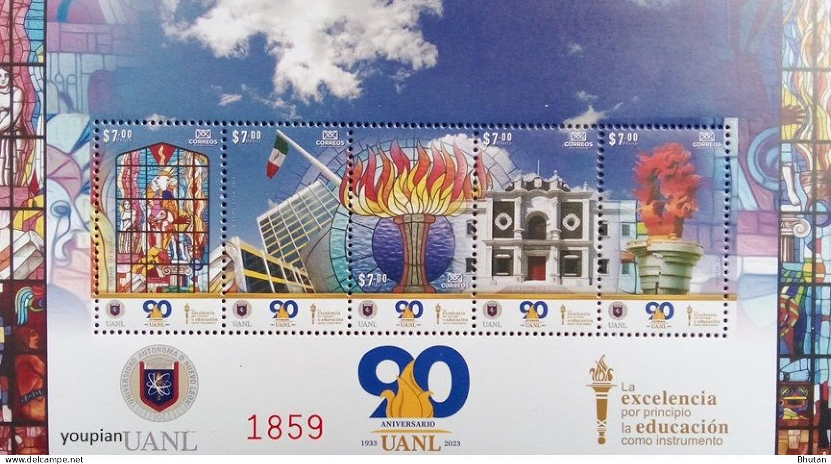 Mexico 2023, 90th Anniversary Of The Autonomous University Of Nuevo León, MNH S/S - Mexico