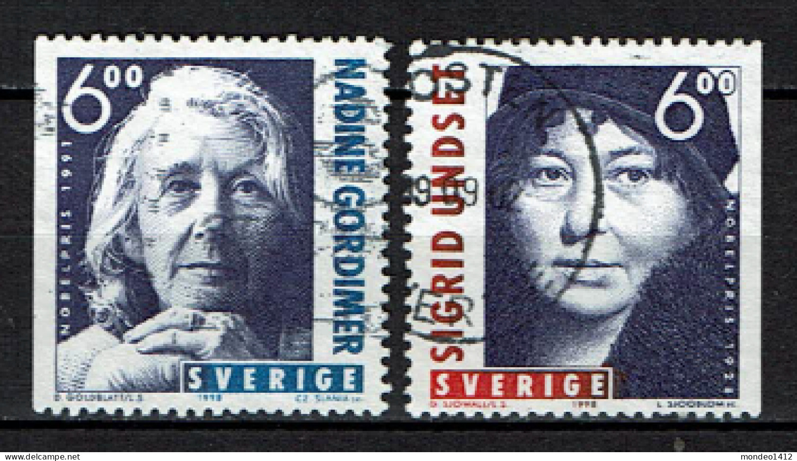 Sweden 1998 - Yv 2064/65 - Nobel Prize 1998 - Nadine Gordimer And Sigrid Undset, Prix Nobel Littérature  - Used - Gebruikt