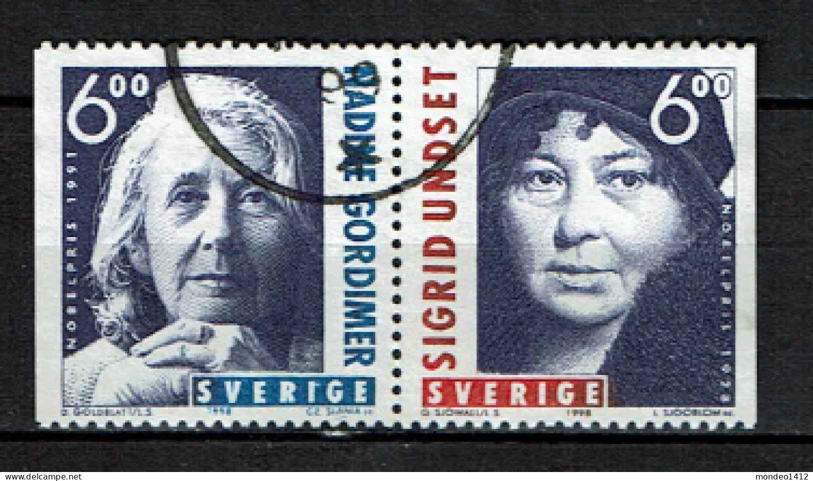 Sweden 1998 - Yv 2064/65 - Nobel Prize 1998 - Nadine Gordimer And Sigrid Undset, Prix Nobel Littérature  - Used - Usati