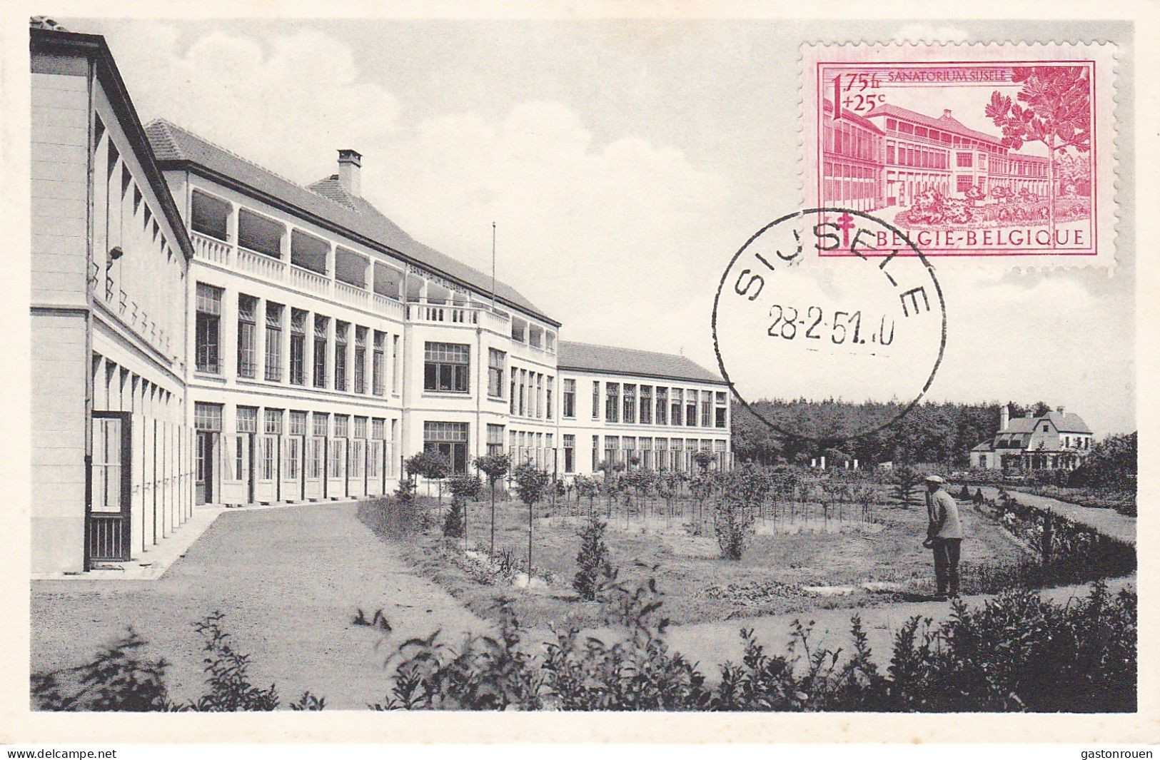 Carte Maximum Belgique 1951 838 Sanatorium Elisabeth à Sysele Lez Bruges - 1934-1951