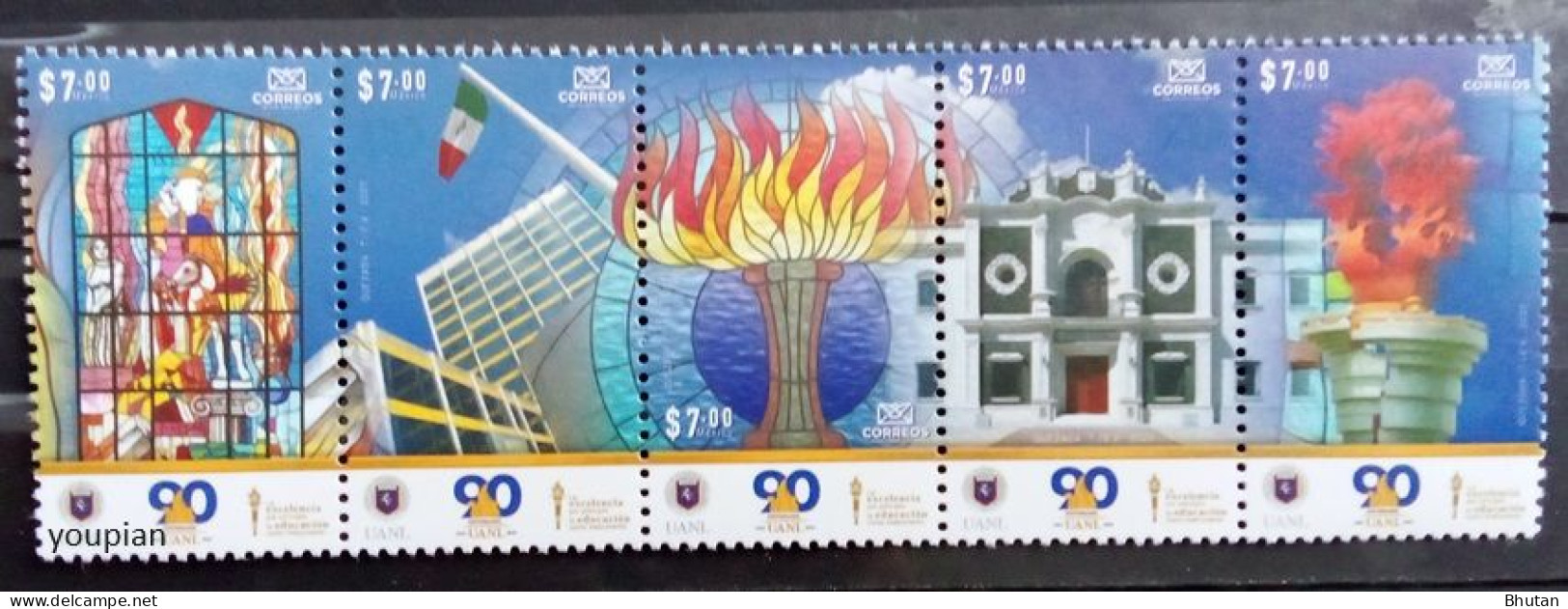 Mexico 2023, 90th Anniversary Of The Autonomous University Of Nuevo León, MNH Stamps Strip - Mexico