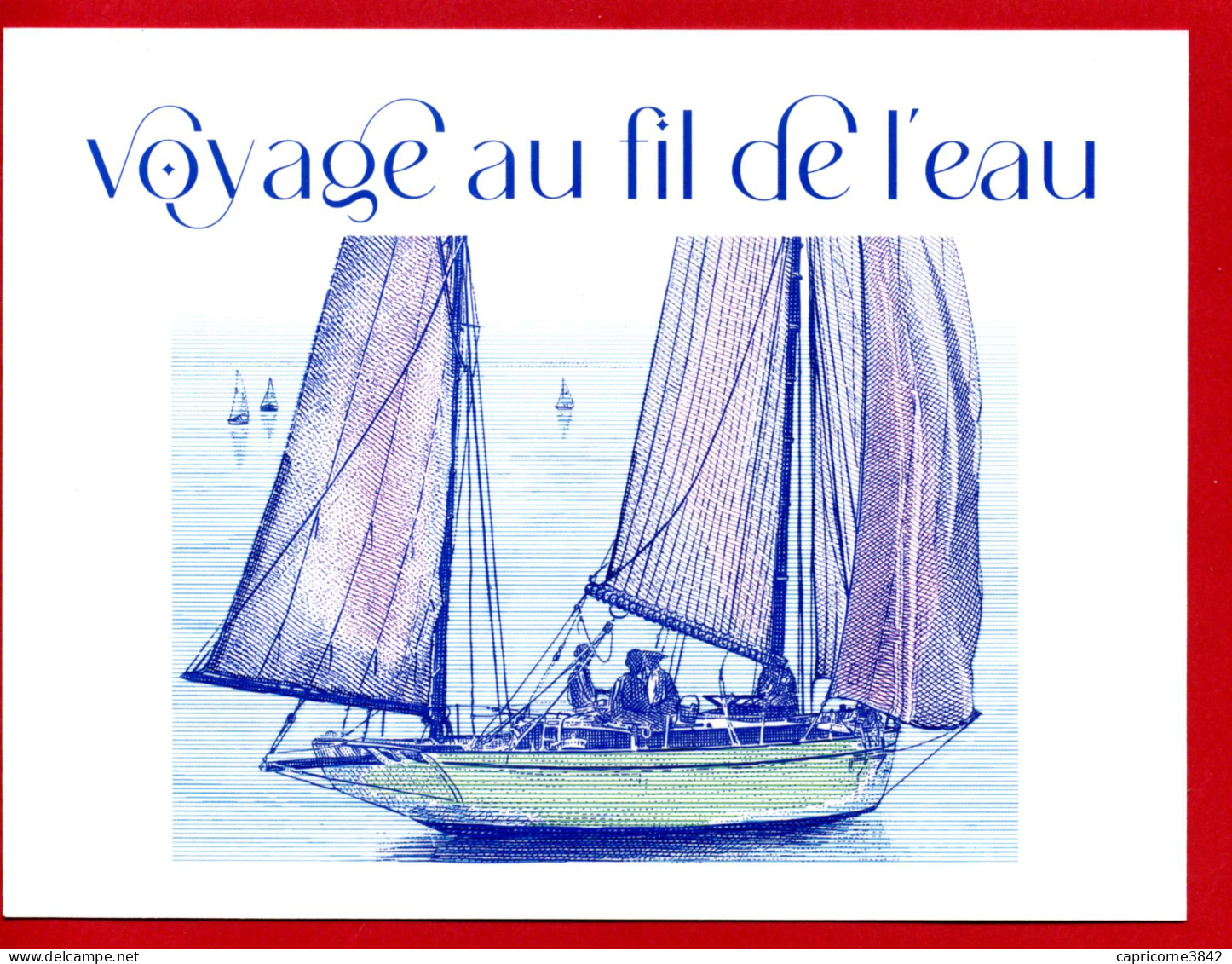 2024 - Carte Entier Postal "VOYAGE AU FIL DE L'EAU" émise Pour La Fête Du Timbre Oblitération 1er Jour OUISTREHAM - Documents De La Poste