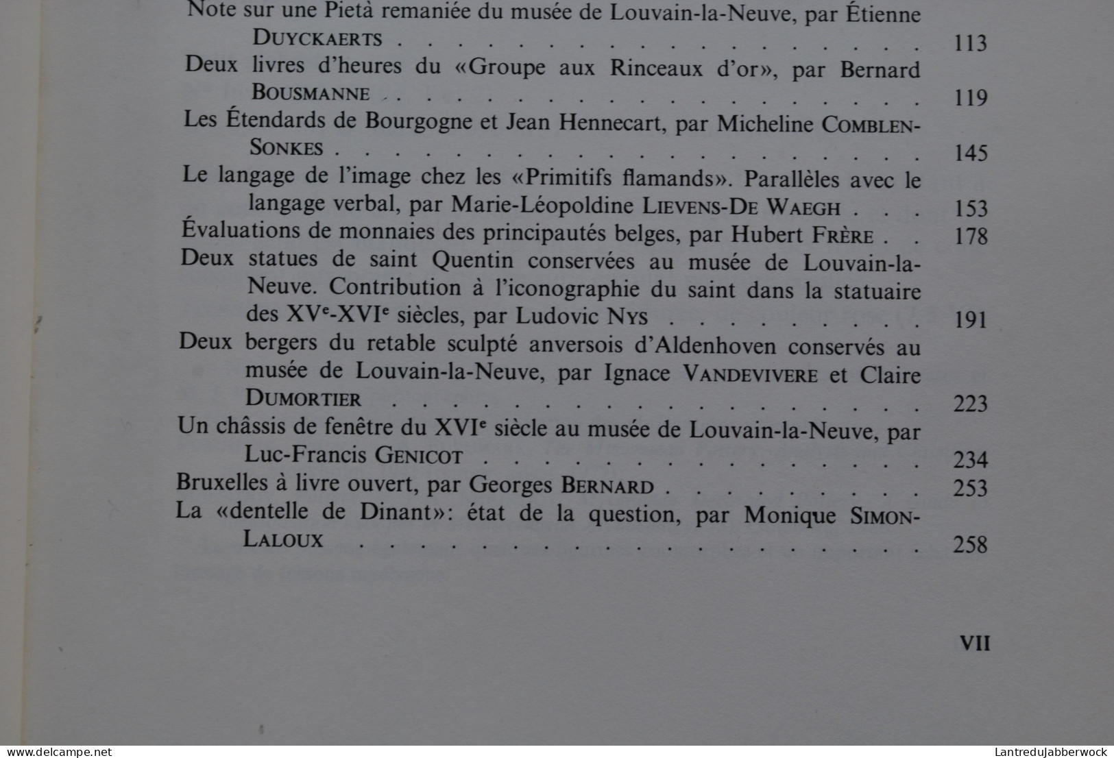 REVUE DES ARCHÉOLOGUES ET HISTORIENS D'ART DE LOUVAIN 20 1987 Dentelle Dinant Serrurerie Ennion Apamée Saint Corentin  - Art