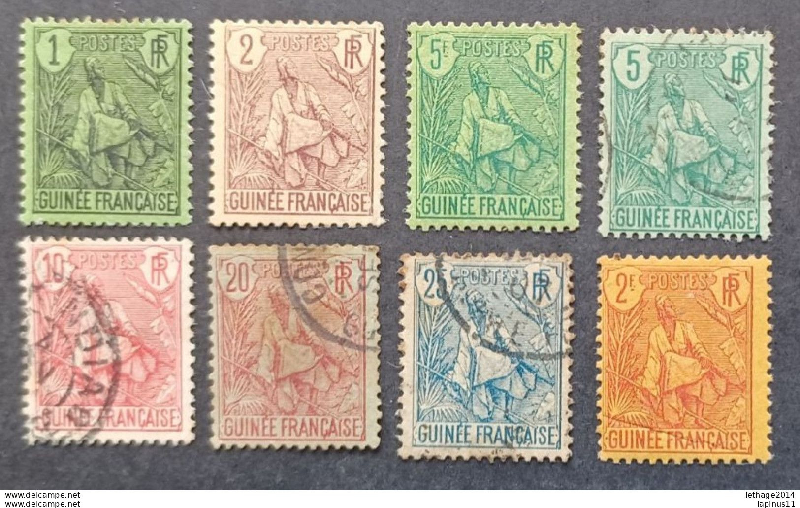 COLONIE FRANCE GUINEE FRANCAISE 1904 BERGER PULAS CAT YVERT N 18-19-21-36-22-38-25---(31 MNH) MNH MNHLOBLITERE - Used Stamps