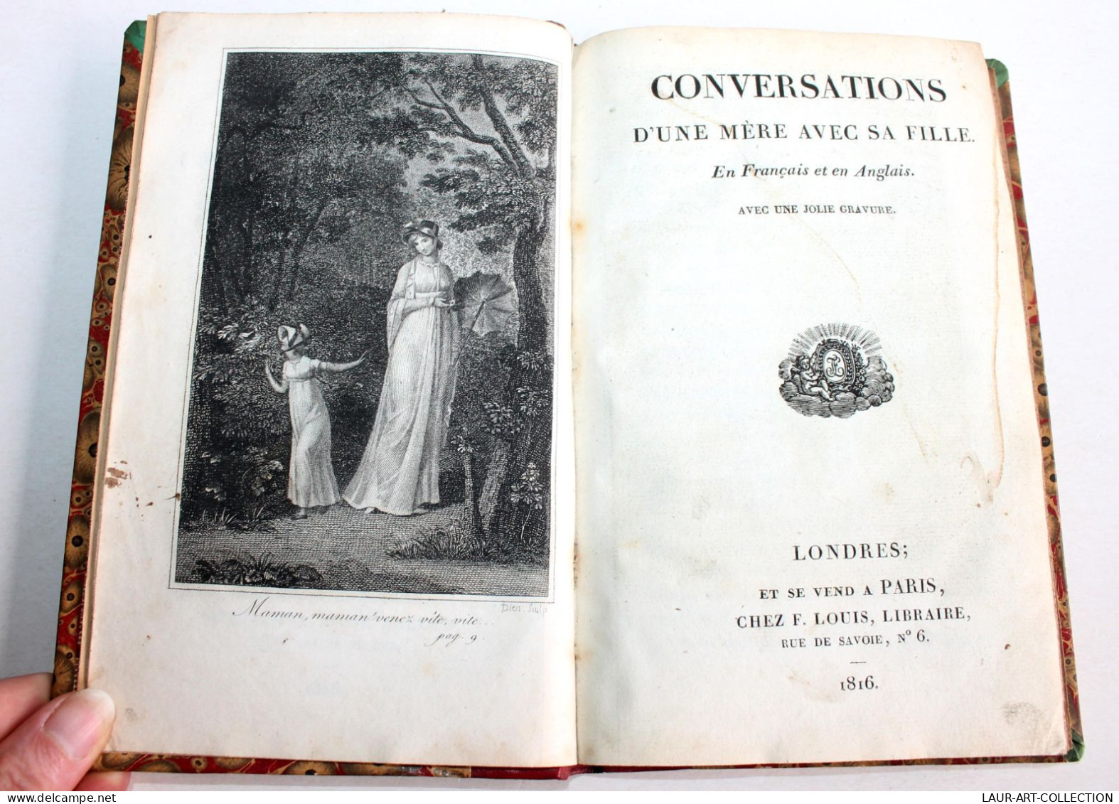 RARE EO! CONVERSATIONS D'UNE MERE AVEC SA FILLE, FRANCAIS Et ANGLAIS 1816 LOUIS / ANCIEN LIVRE XIXe SIECLE (2603.8) - 1801-1900