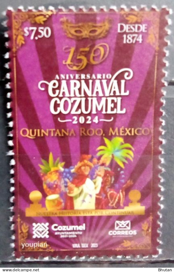 Mexico 2023, Carnival Cozumel, MNH Single Stamp - Mexique