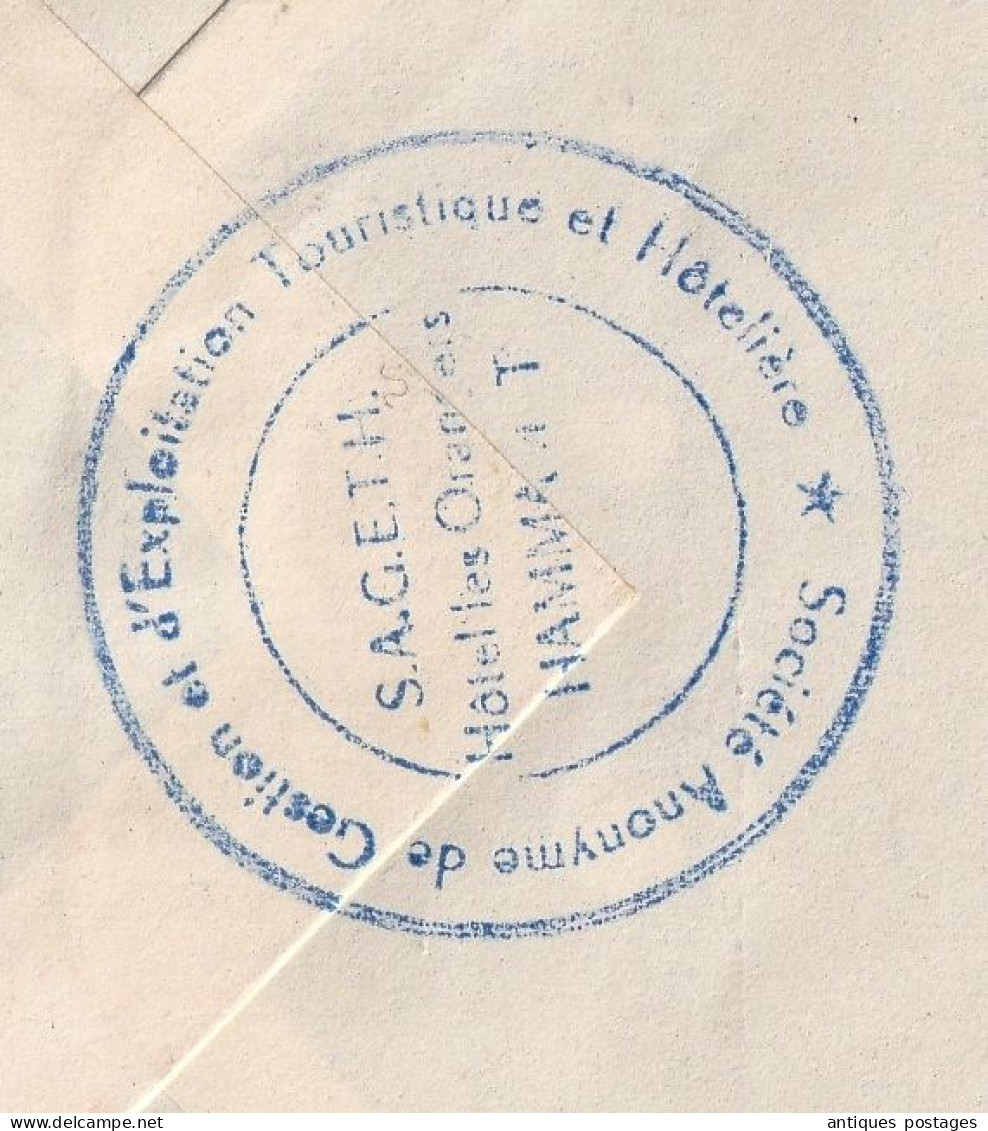 Lettre Hammamet Tunisie Tunisia 1963 Airtour Suisse Berne Par Avion Air Mail Tourisme Hôtellerie