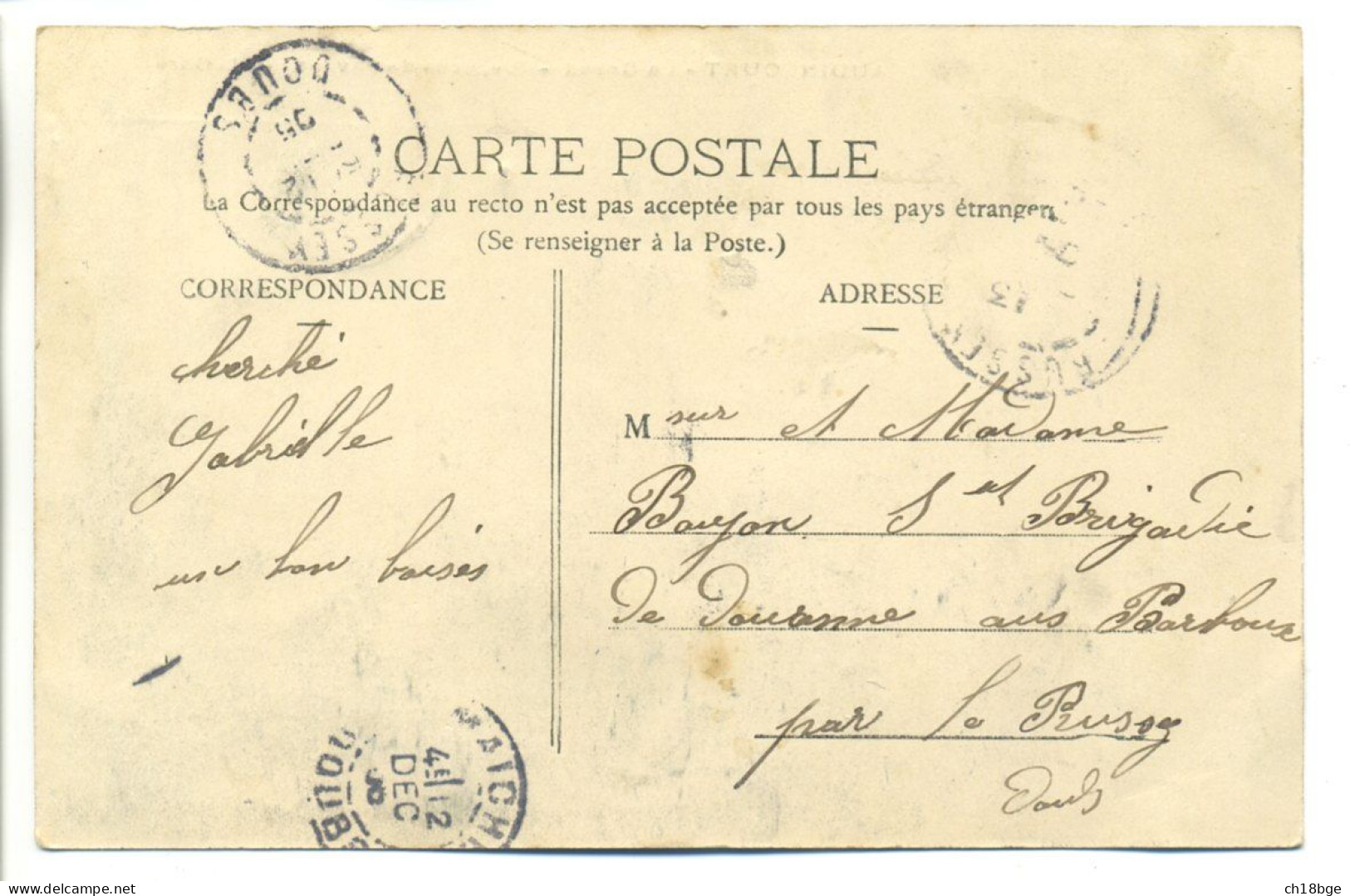 CPA 25 Doubs - AUDINCOURT - Postes Et Télégraphe Sur La Route De Montbéliard,  Animation, Hôtel De La Poste - Montbéliard