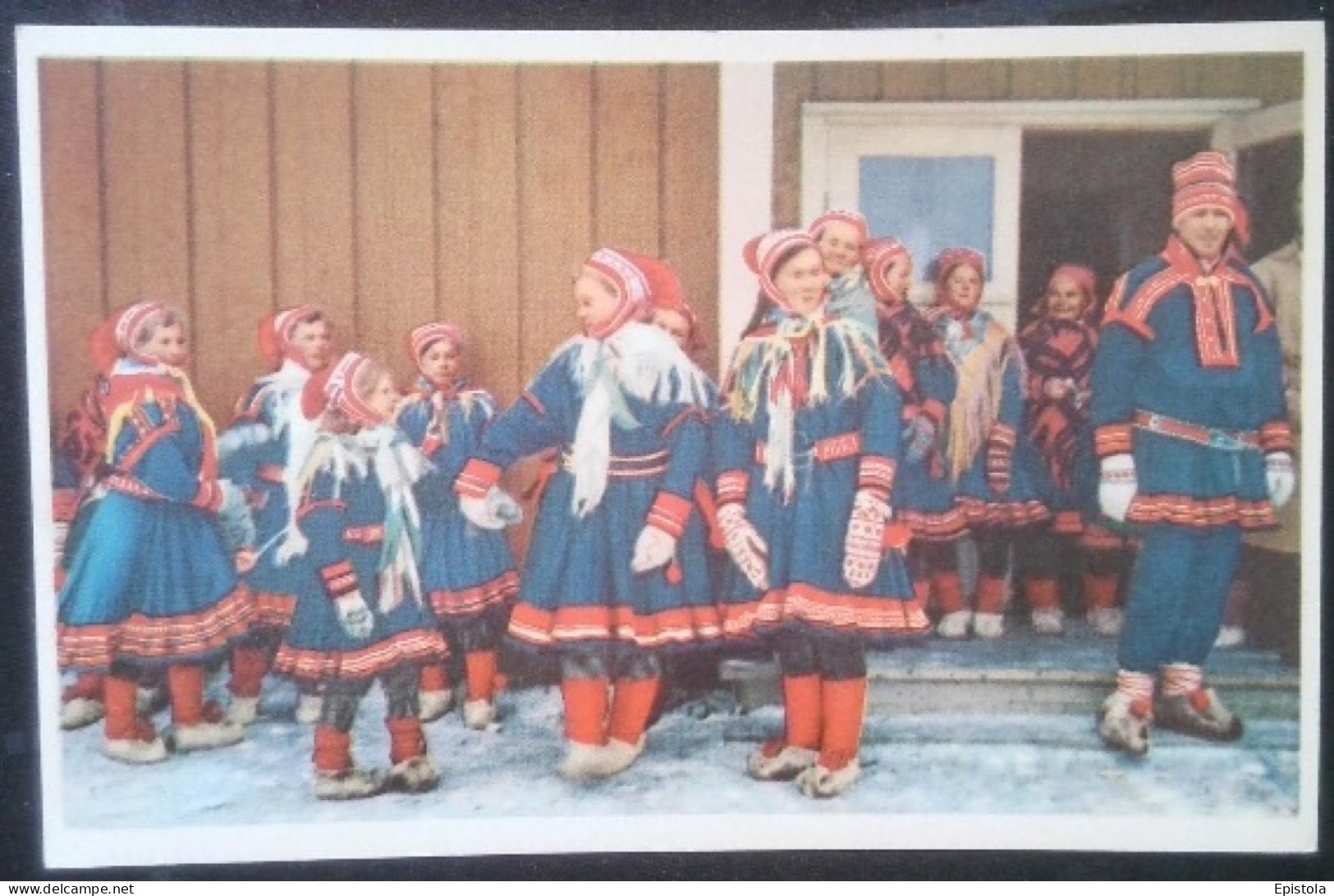 Cpa Couleur Type Lapon  Ecole Folklore - Finlandia