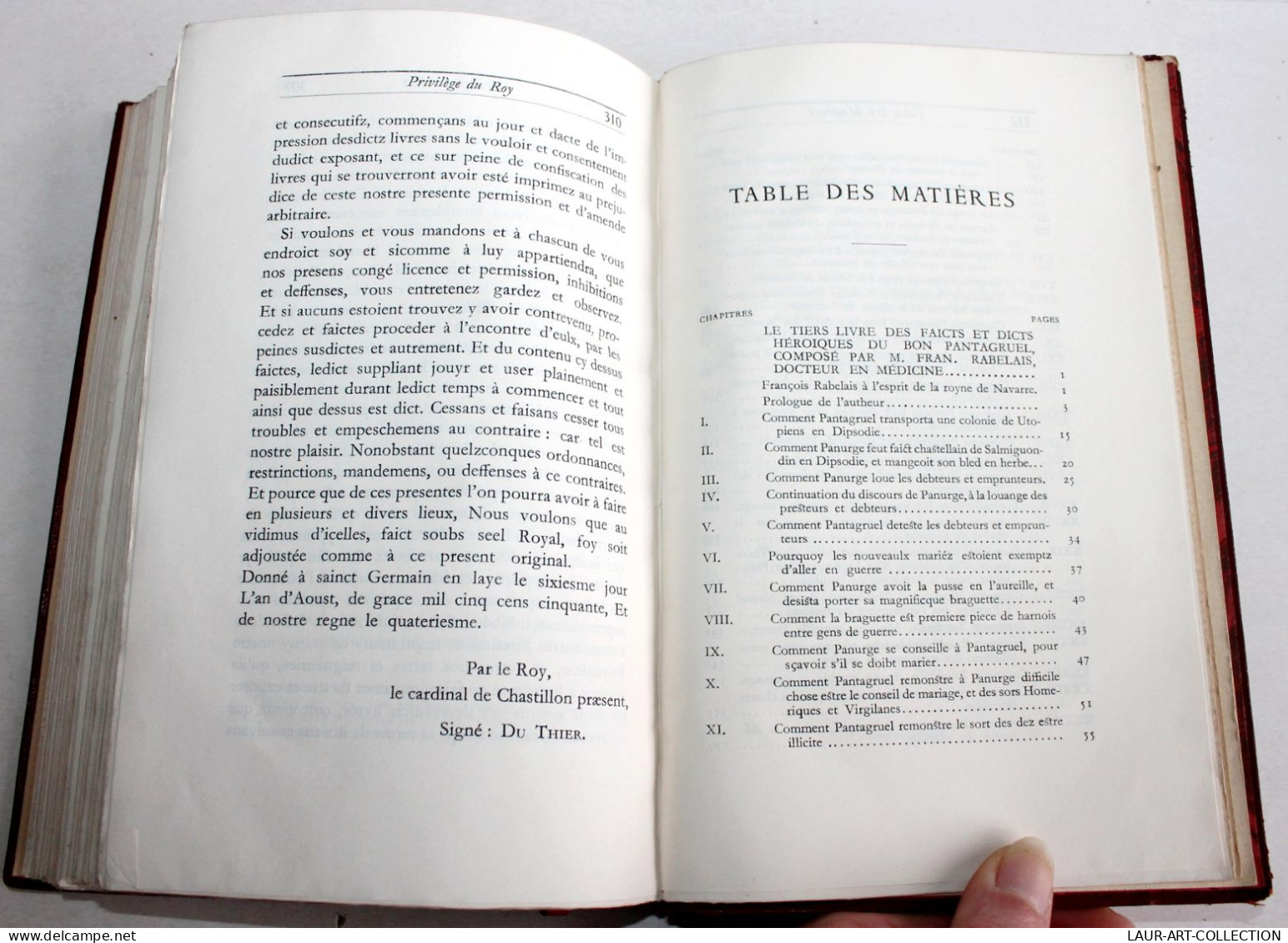 FRANCOIS RABELAIS GARGANTUA TEXTE ETABLI Par PLATTARD 1929 PAPIER BIBLE NUMEROTE / ANCIEN LIVRE XXe SIECLE (2603.10) - 1901-1940