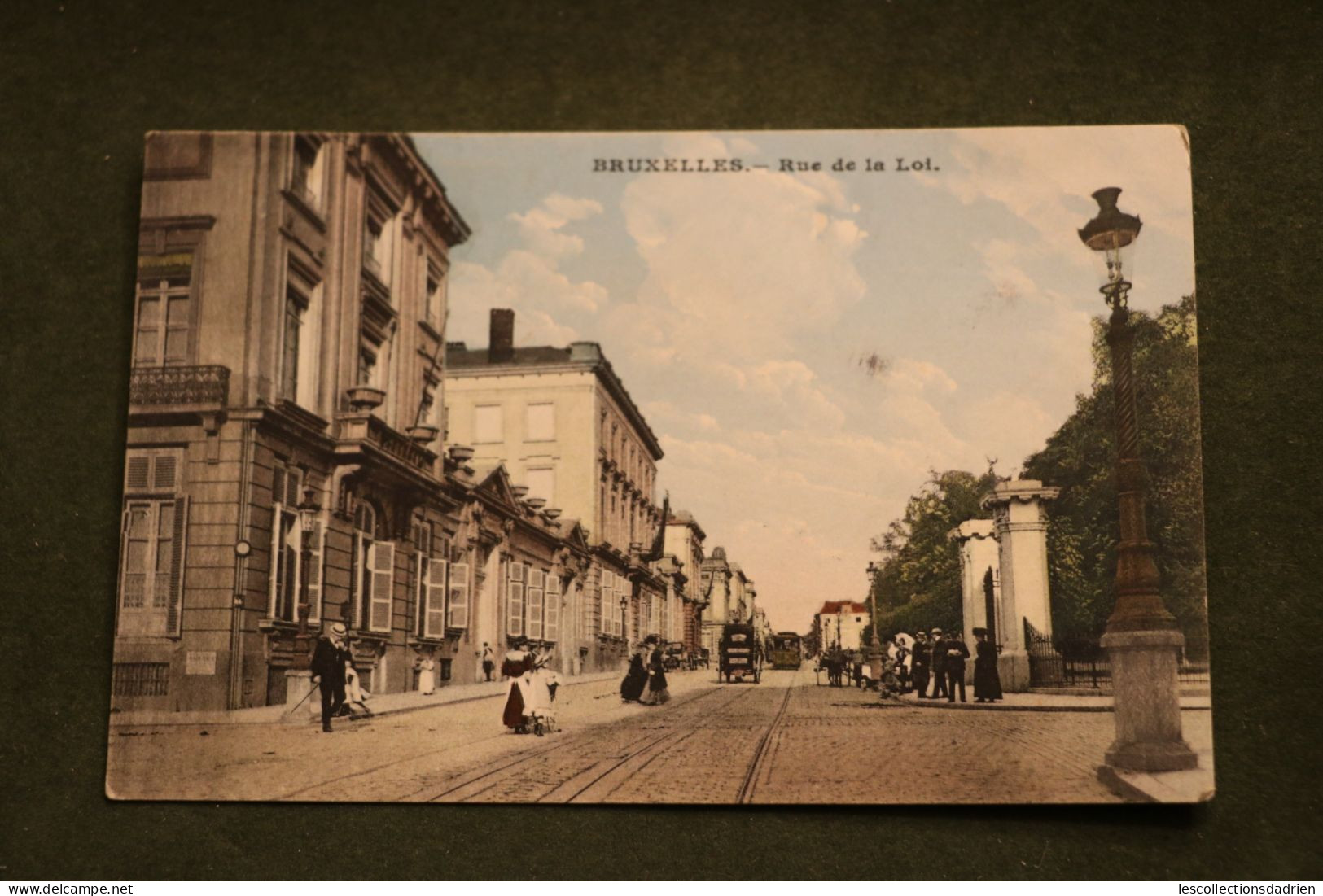 Carte Postale Bruxelles Rue De La Loi - Envoi En Temps De Guerre WWI - 8 Centimes Occupation OC13 - Places, Squares