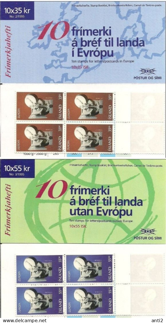 Iceland Island 1995 Europa: Peace And Freedom, Booklet 2-3/1995  Mi 826-827 MNH(**) - Ongebruikt