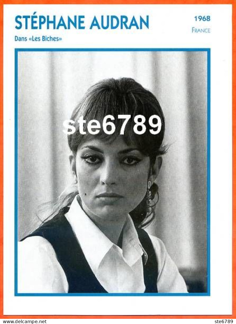 STEPHANE AUDRAN 1968 France Dans Les Biches Filmographie Biographie Fiche Acteur Actrice Cinéma - Autres & Non Classés