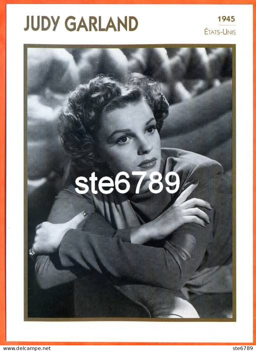 JUDY GARLAND 1945 Etats Unis Filmographie Biographie Fiche Acteur Actrice Cinéma - Autres & Non Classés