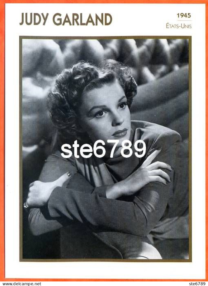 JUDY GARLAND 1945 Etats Unis Filmographie Biographie Fiche Acteur Actrice Cinéma - Sonstige & Ohne Zuordnung