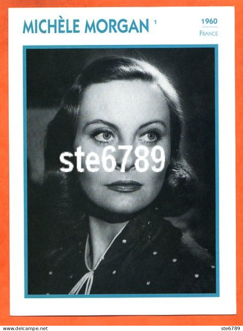 MICHELE MORGAN 1960 France  Filmographie Biographie Fiche Acteur Actrice Cinéma - Sonstige & Ohne Zuordnung