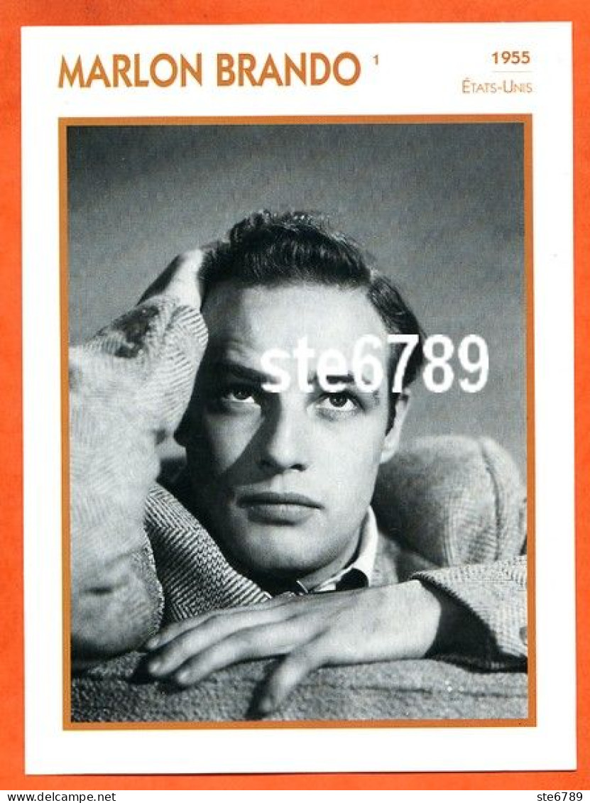 MARLON BRANDO 1955 Etats Unis Filmographie Biographie Fiche Acteur Actrice Cinéma - Otros & Sin Clasificación