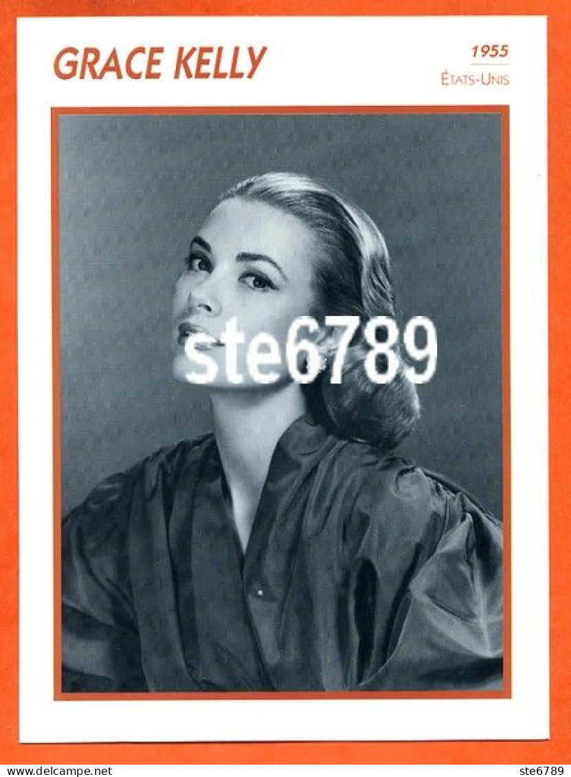 GRACE KELLY 1955 Etats Unis Filmographie Biographie Fiche Acteur Actrice Cinéma - Altri & Non Classificati