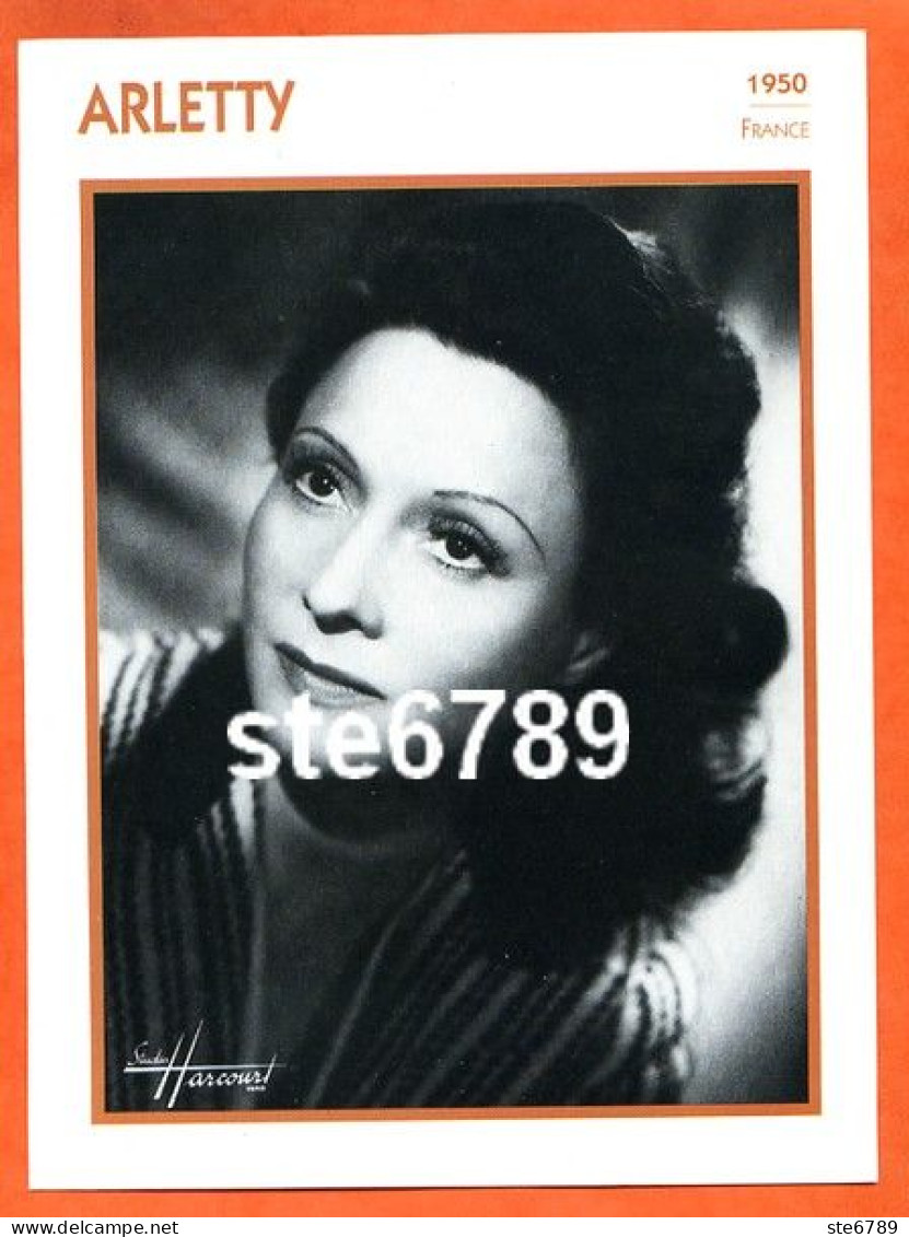 ARLETTY 1950 France Filmographie Biographie Fiche Acteur Actrice Cinéma - Andere & Zonder Classificatie