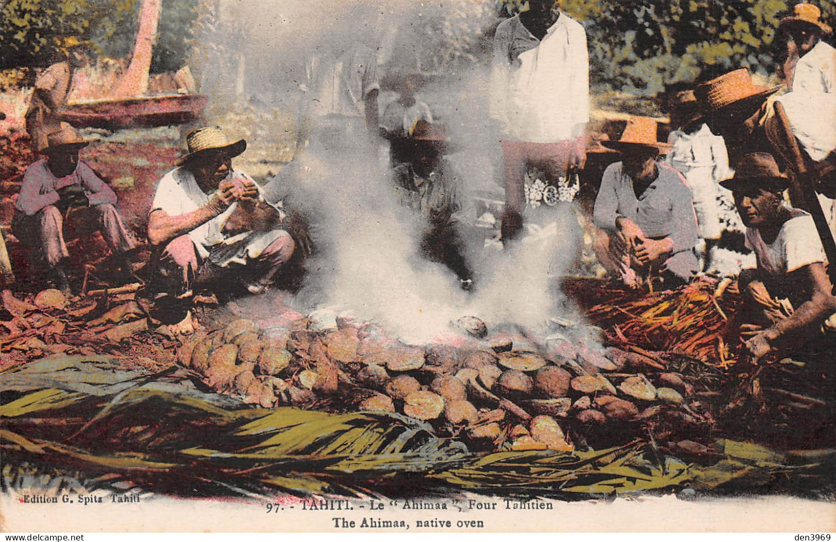 TAHITI - Le Ahimaa, Four Tahitien, Native Oven - Tirage Couleurs - Tahiti