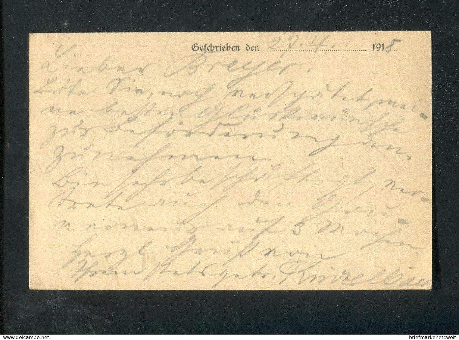 "DEUTSCHES REICH" 1914, Feldpostvordruckkarte Mit Rotem Stempel "Kais. Deutsche Kommandatur" Und Feldpoststempel (B1145) - Feldpost (franchigia Postale)