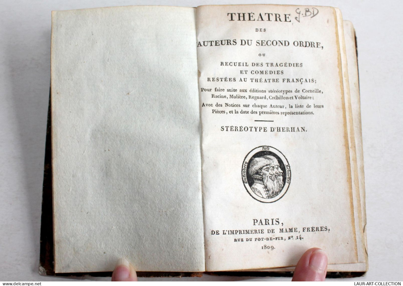 THEATRE DES AUTEURS DU 2nd ORDRE Ou RECUEIL TRAGEDIES Et COMEDIES FRANCAISE 1809 / ANCIEN LIVRE XIXe SIECLE (2603.18) - Französische Autoren