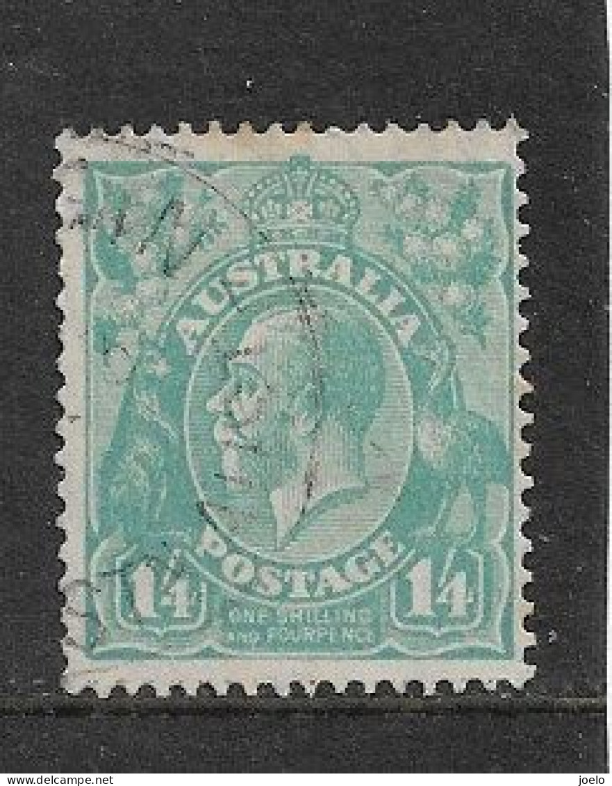 AUSTRALIA 1920 KGV HEADS 1/4 LIGHT BLUE - Gebruikt