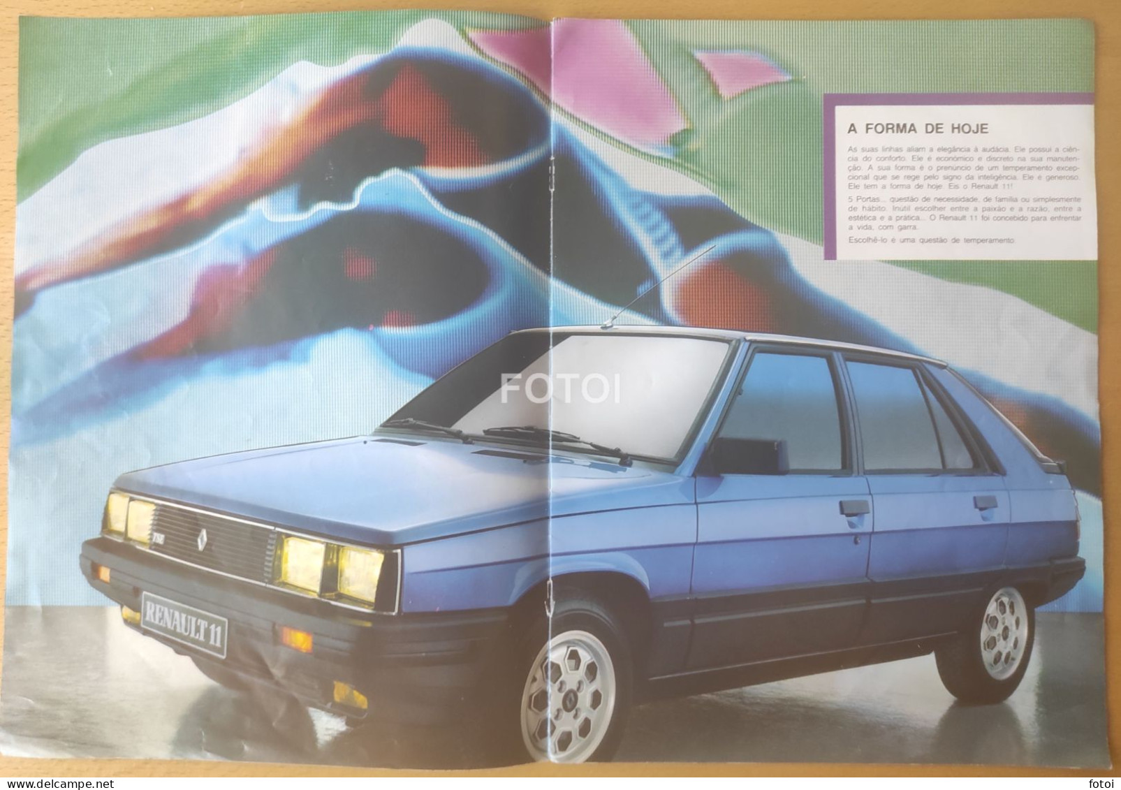 1982 Original RENAULT 11 Car Voiture Catalogue Catalog Oldtimer Brochure Edition Portuguaise - Other & Unclassified