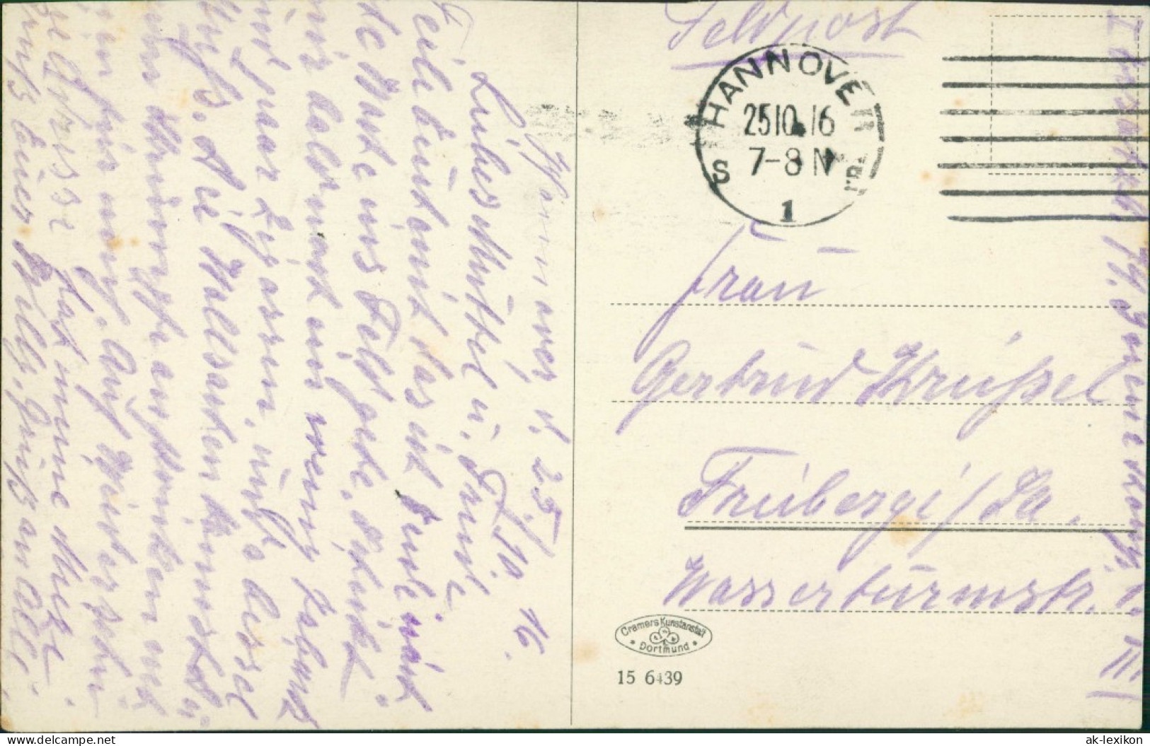 Ansichtskarte Wanne-Eickel-Herne Zeche Wilhelm Bergbau 1916 - Herne