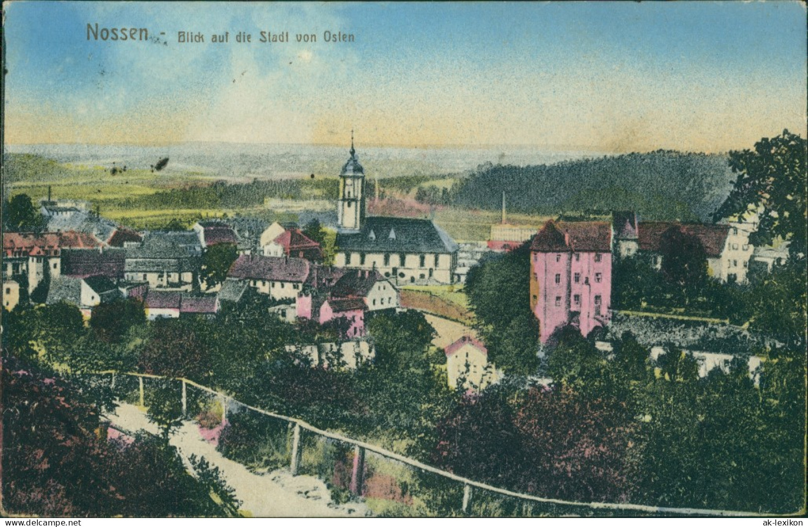 Ansichtskarte Nossen Blick Auf Die Stadt Von Osten 1919 - Nossen