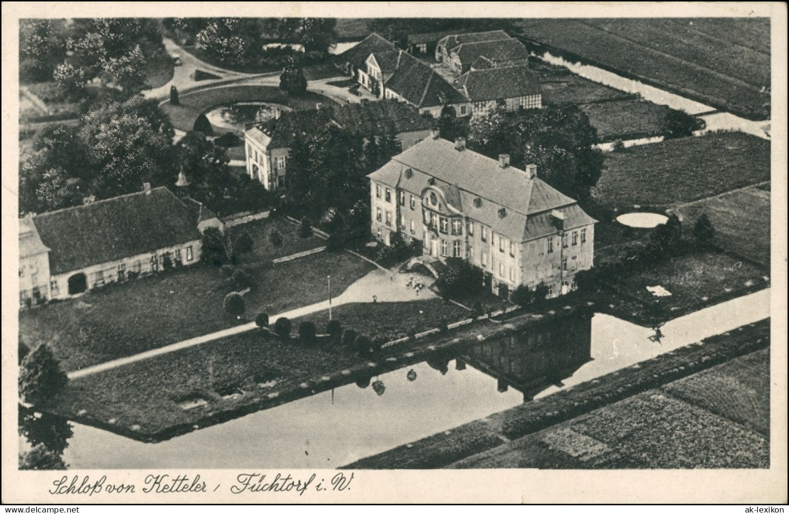 Ansichtskarte Füchtorf-Bad Sassendorf Luftbild Schloß Ketteler 1932  - Bad Sassendorf