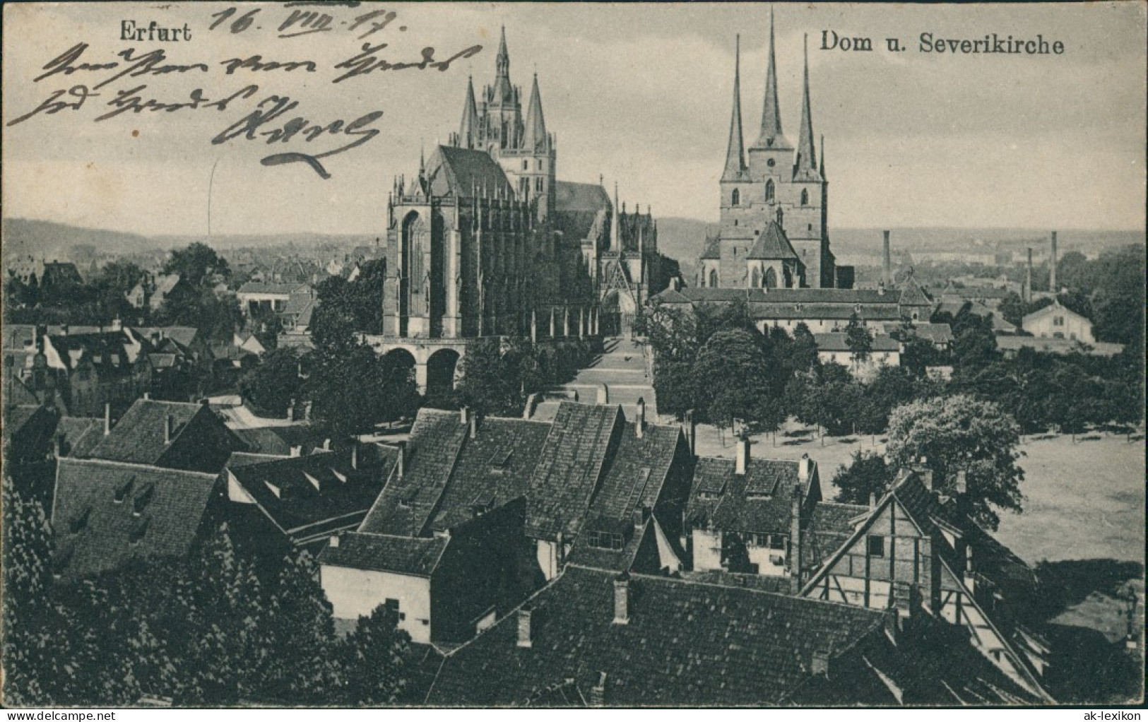 Ansichtskarte Erfurt Partie An Der Stadt 1917  - Erfurt