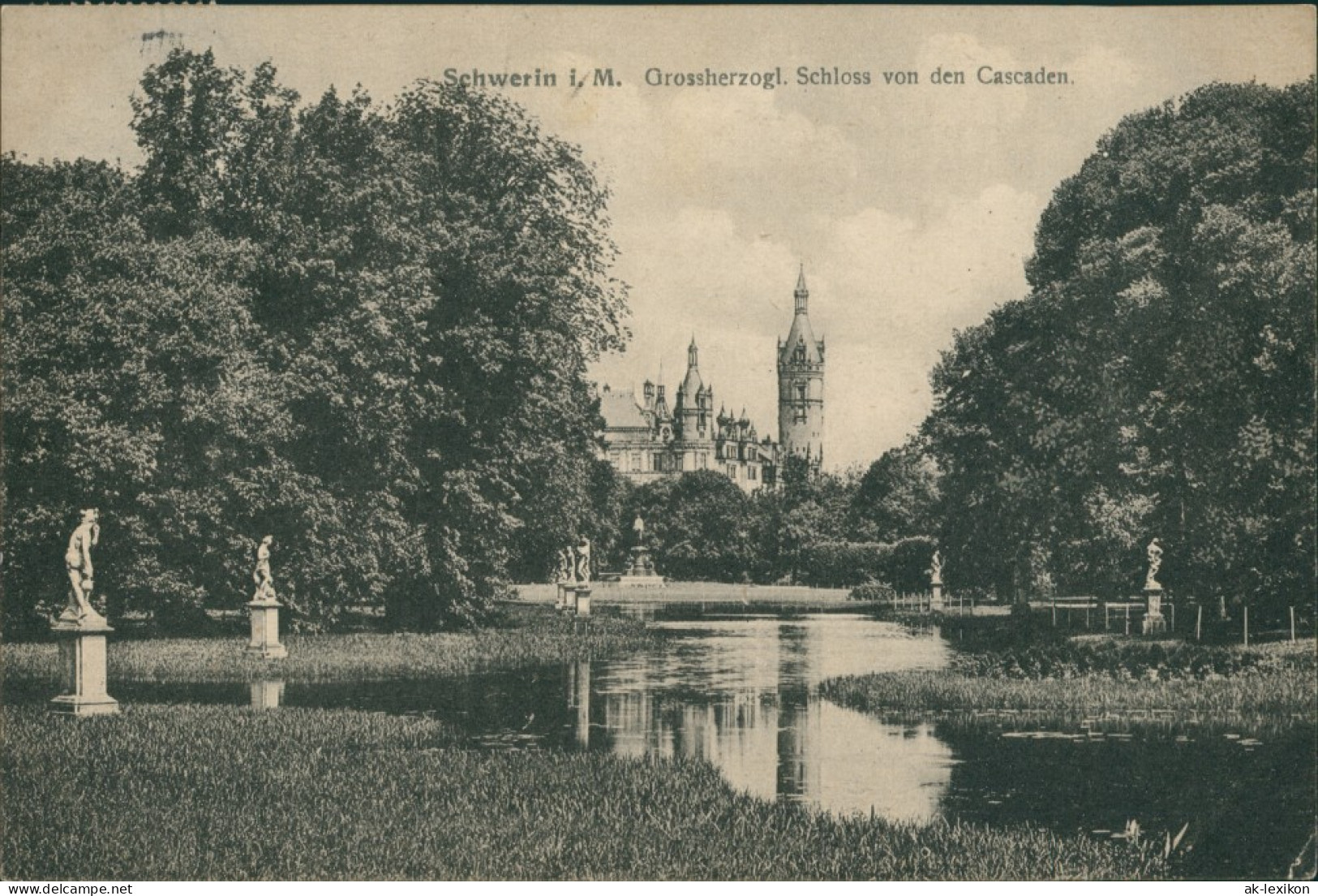 Ansichtskarte Schwerin Schloß Von Den Cascaden 1909  - Schwerin