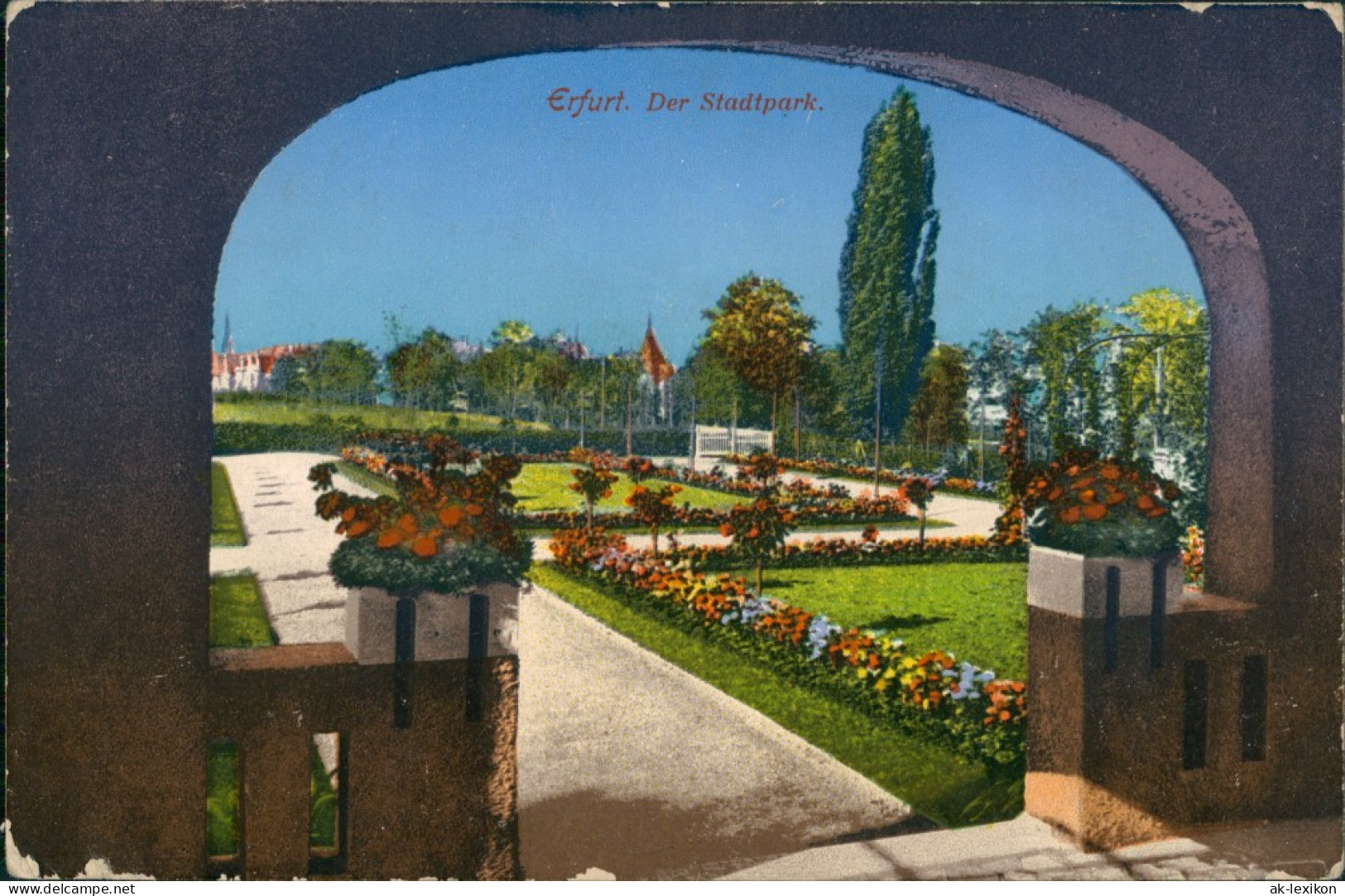 Ansichtskarte Erfurt Blick Am Stadtpark 1915  - Erfurt