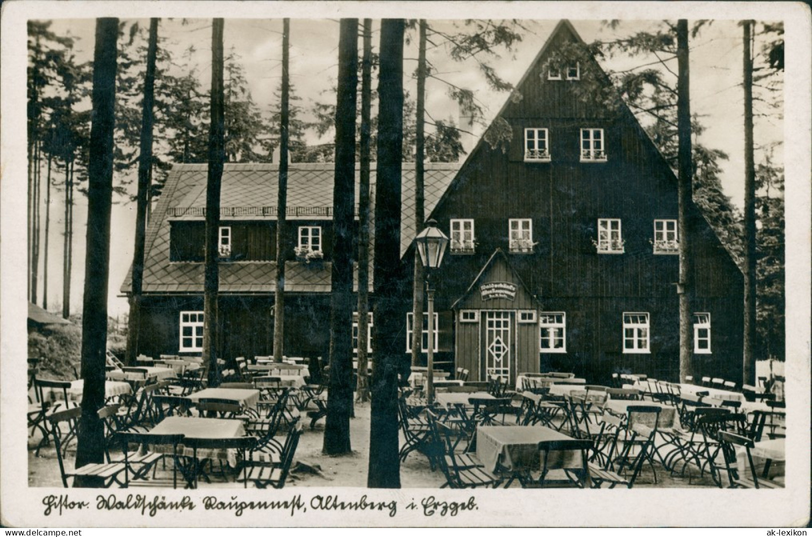 Ansichtskarte Altenberg (Erzgebirge) Gasthaus Raupennest 1934  - Altenberg