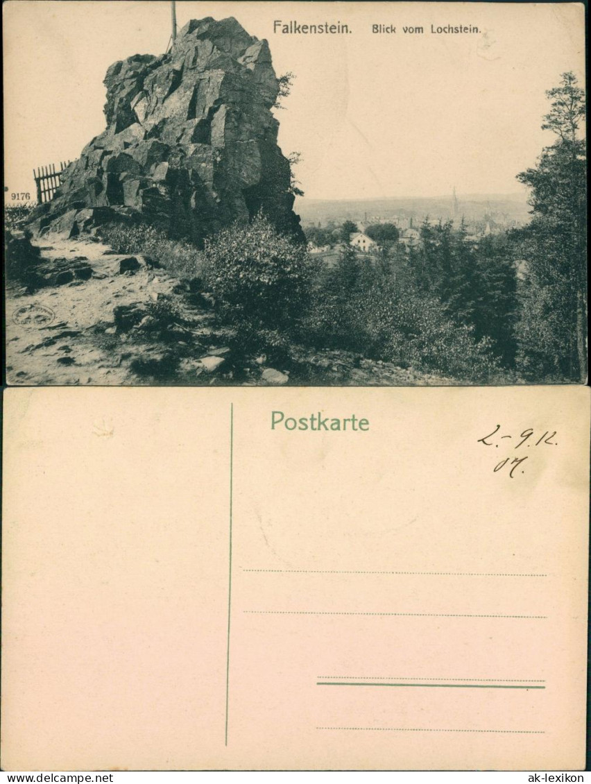 Ansichtskarte Falkenstein (Vogtland) Blick Vom Lochstein 1912  - Falkenstein (Vogtland)