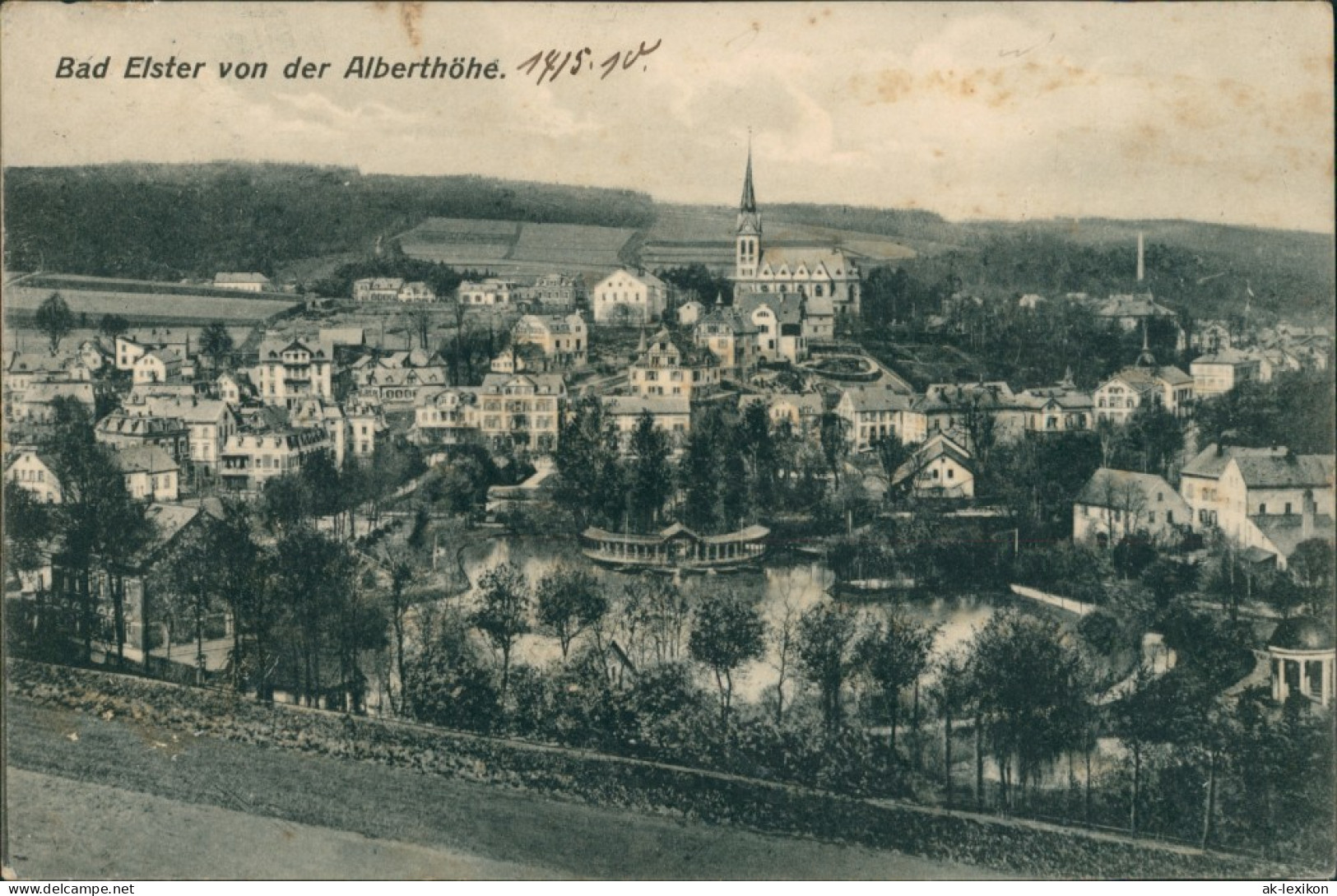 Ansichtskarte Bad Elster Stadt Von Der Alberthöhe 1910  - Bad Elster