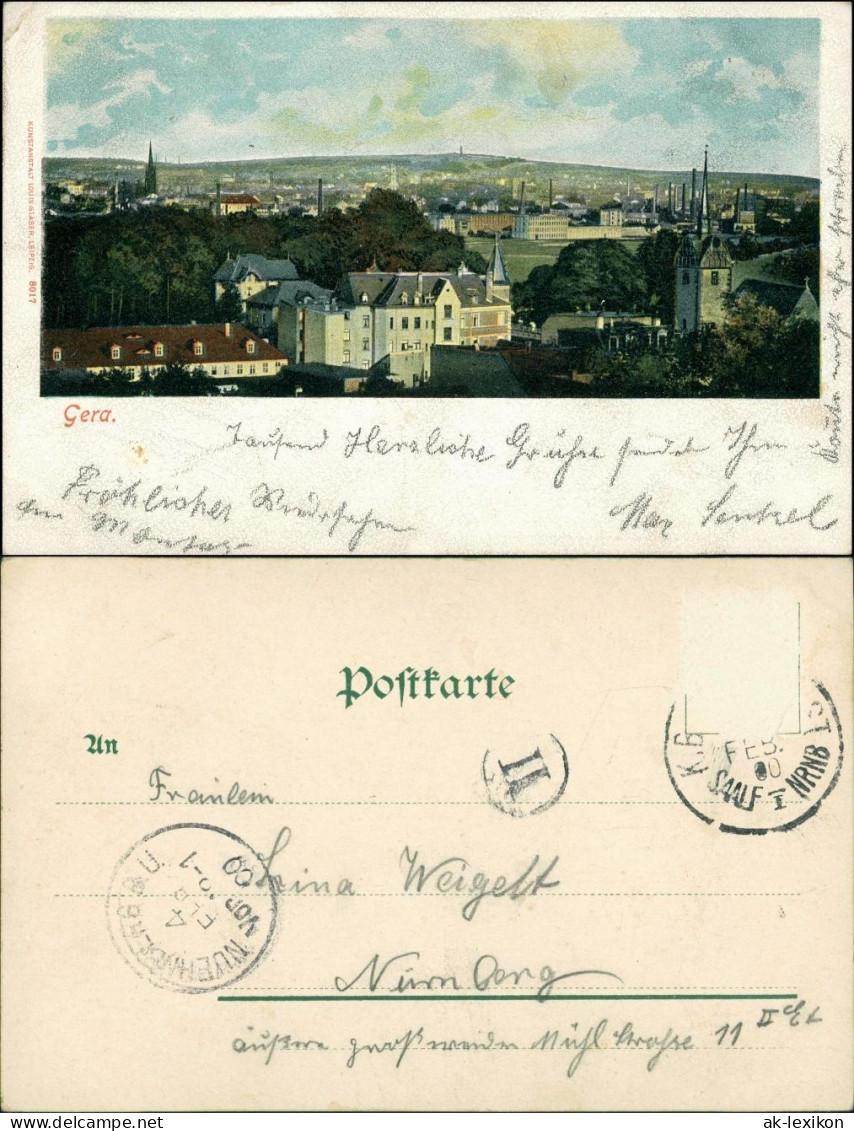 Ansichtskarte Gera Stadt, Fabriken 1900 - Gera