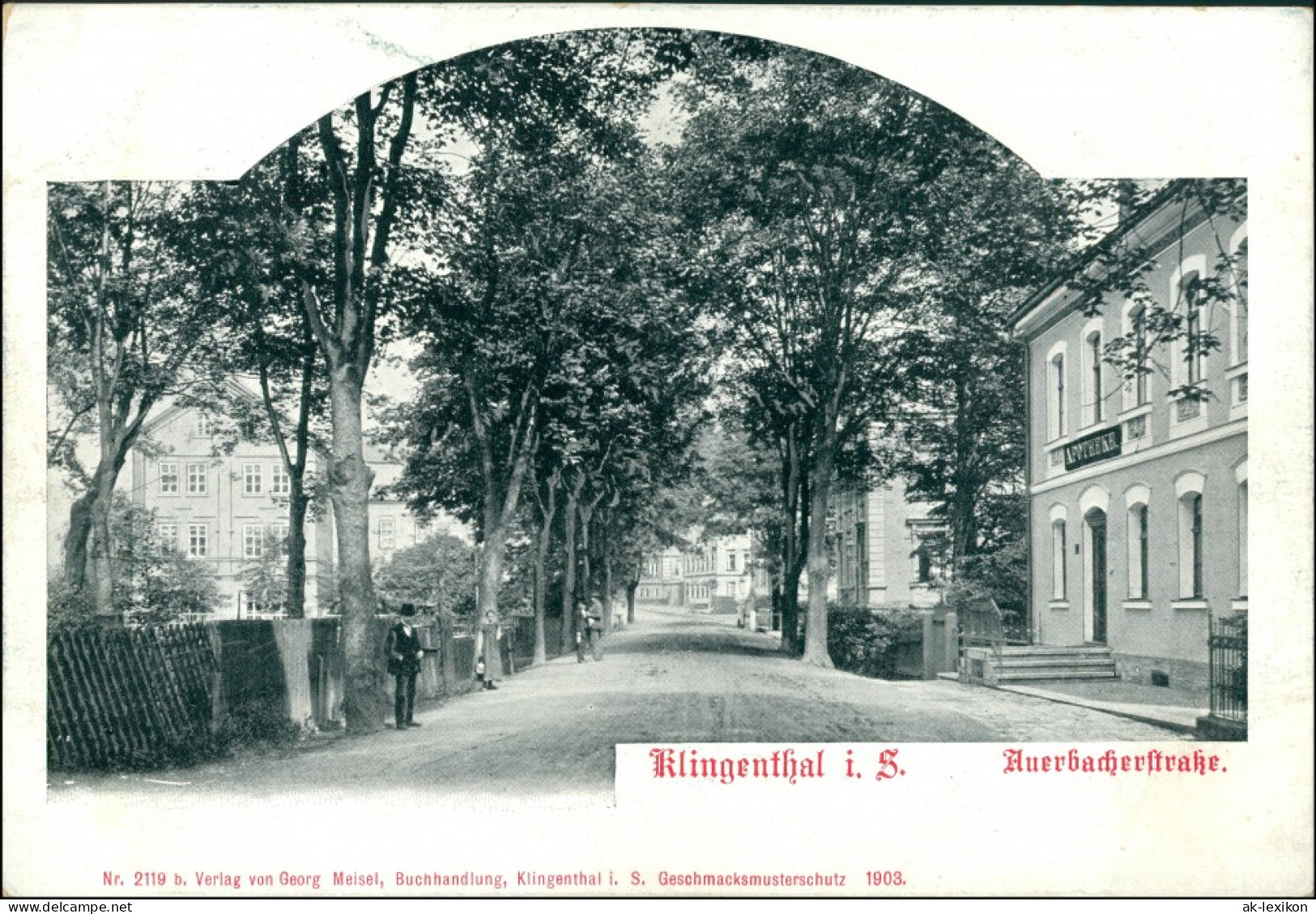 Ansichtskarte Klingenthal Auerbacherstraße 1903 - Klingenthal