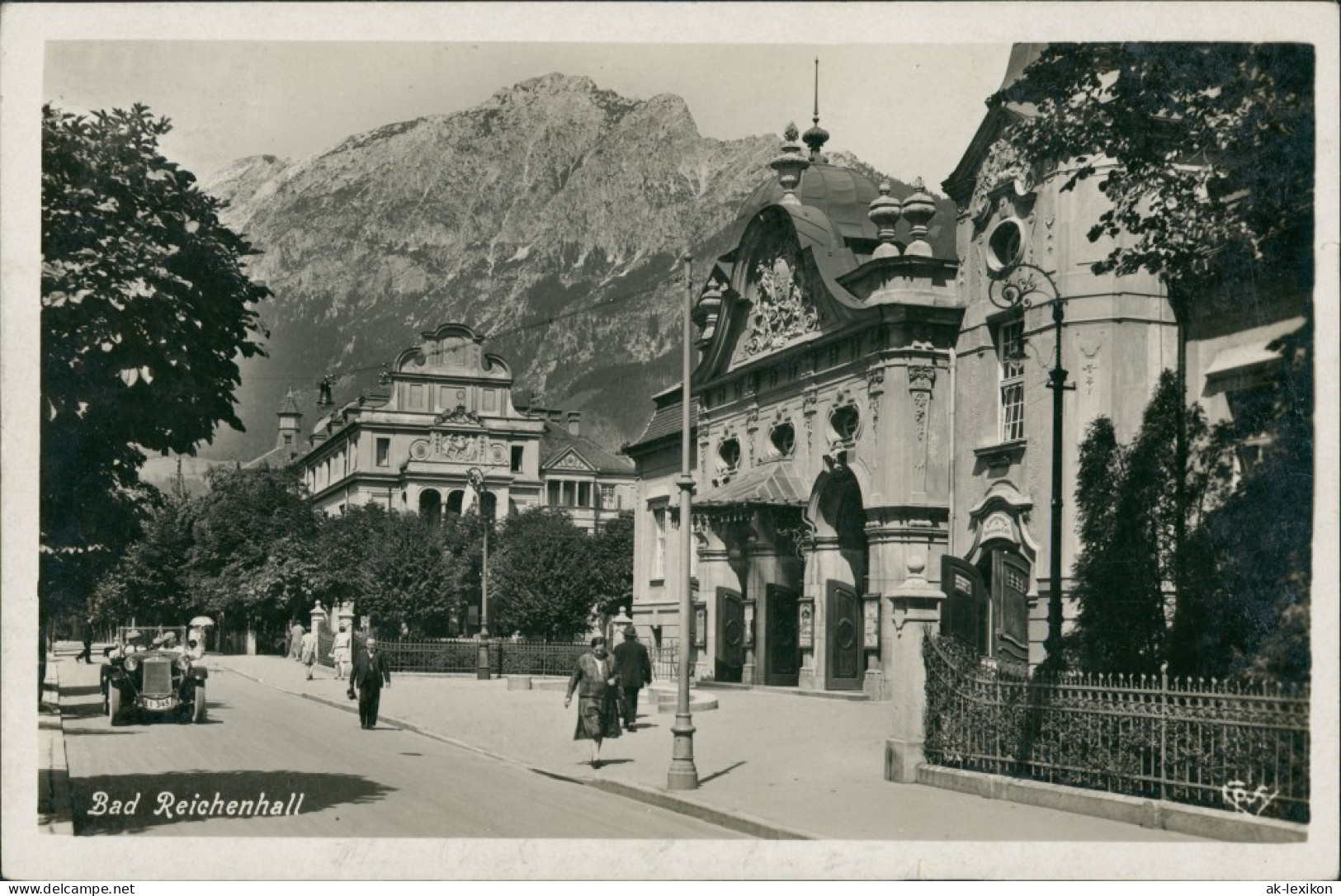 Ansichtskarte Bad Reichenhall Straßenpartie - Auto 1930 - Bad Reichenhall