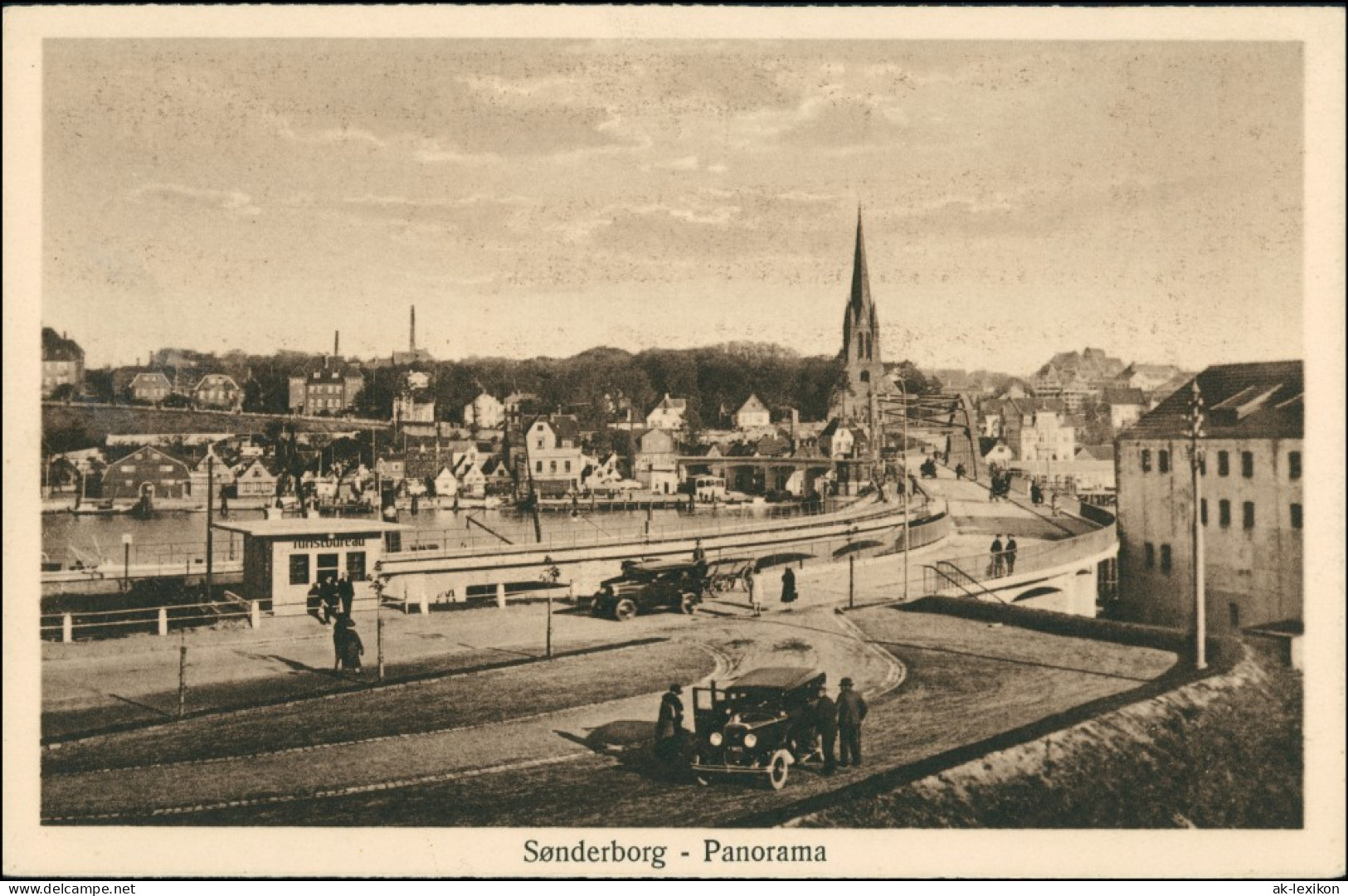 Postcard Sonderburg Sønderborg Straßenpartie 1924 - Danemark