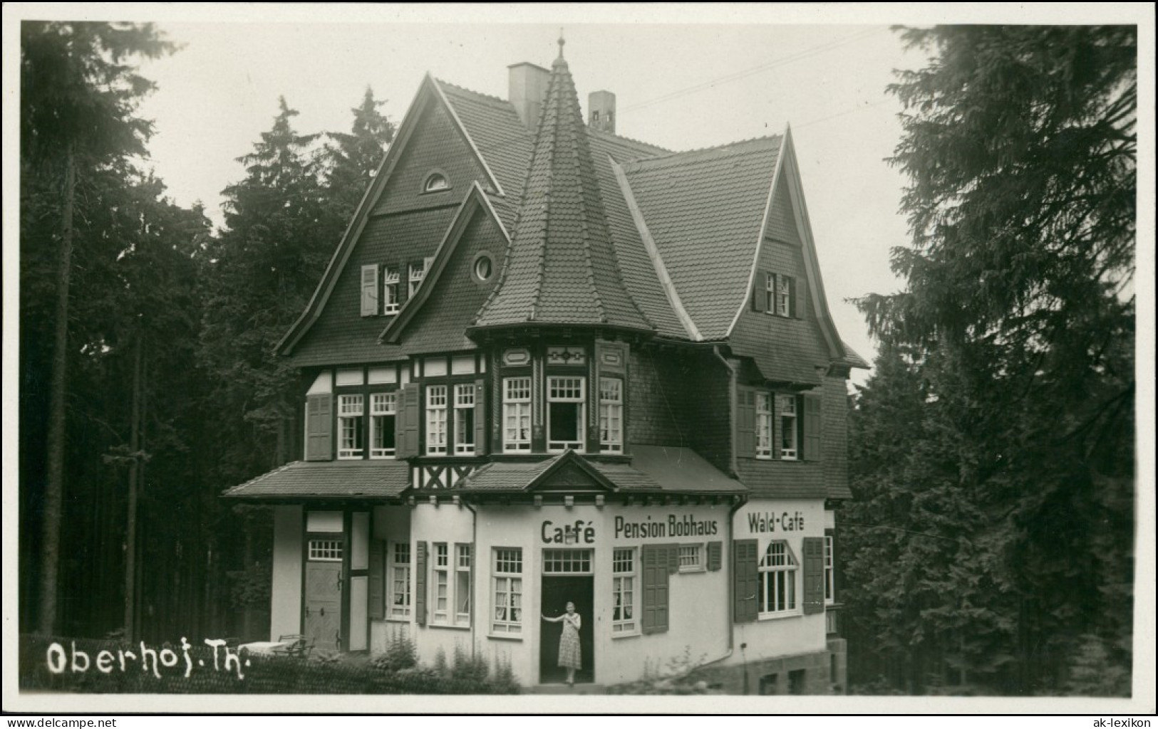 Oberhof (Thüringen) Privatfoto AK Cafe Pension Bobhaus 1928 Privatfoto - Oberhof