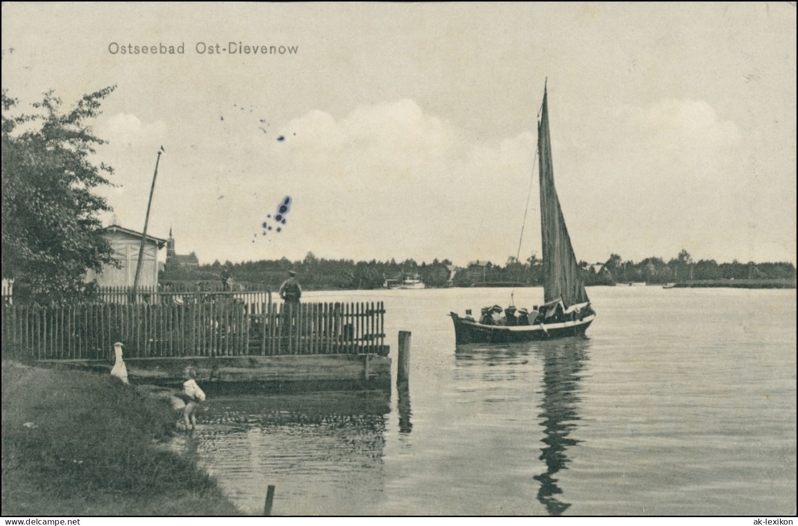 Postcard Berg Dievenow Dziwnów Hafen, Restaurant Pommern Swinemünde 1911 - Pommern